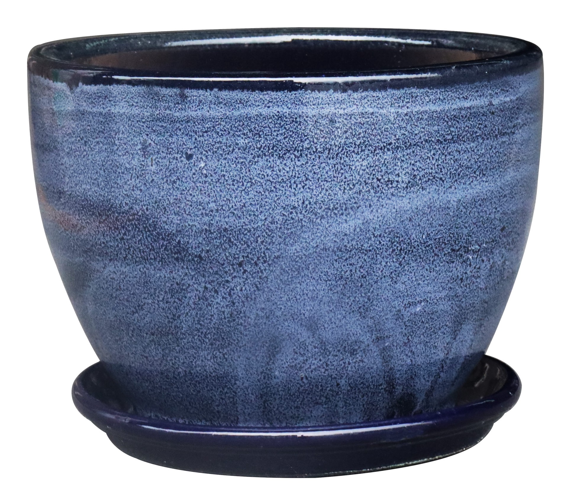 slide 2 of 4, allen + roth 8.85-in Black Glazed ceramic Plant Saucer, 1 ct