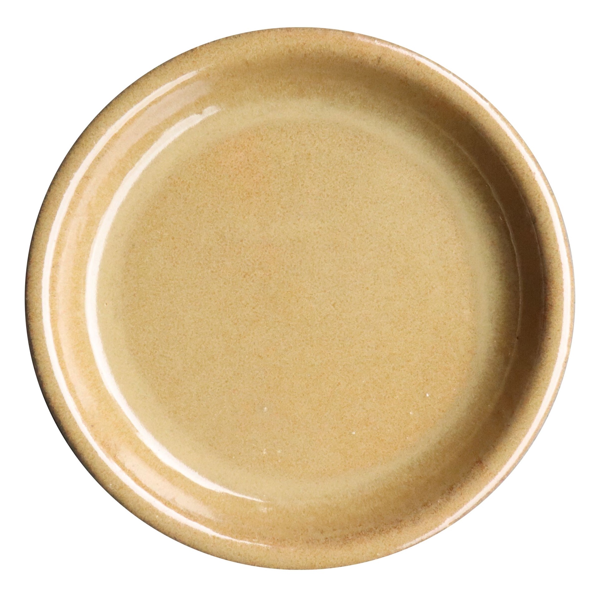 slide 2 of 2, allen + roth 11.6-in Honey Mocha Glazed ceramic Plant Saucer, 1 ct
