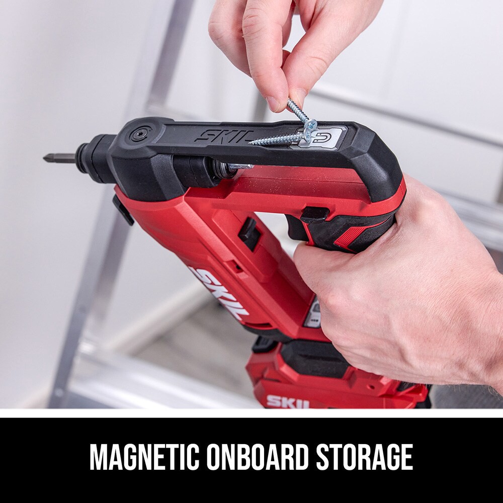 slide 6 of 6, SKIL PWR CORE 12/20V 12-volt 1/4-in Keyless Brushless Cordless Drill ( 1 -Batteries Included, and Charger Included ), 1 ct