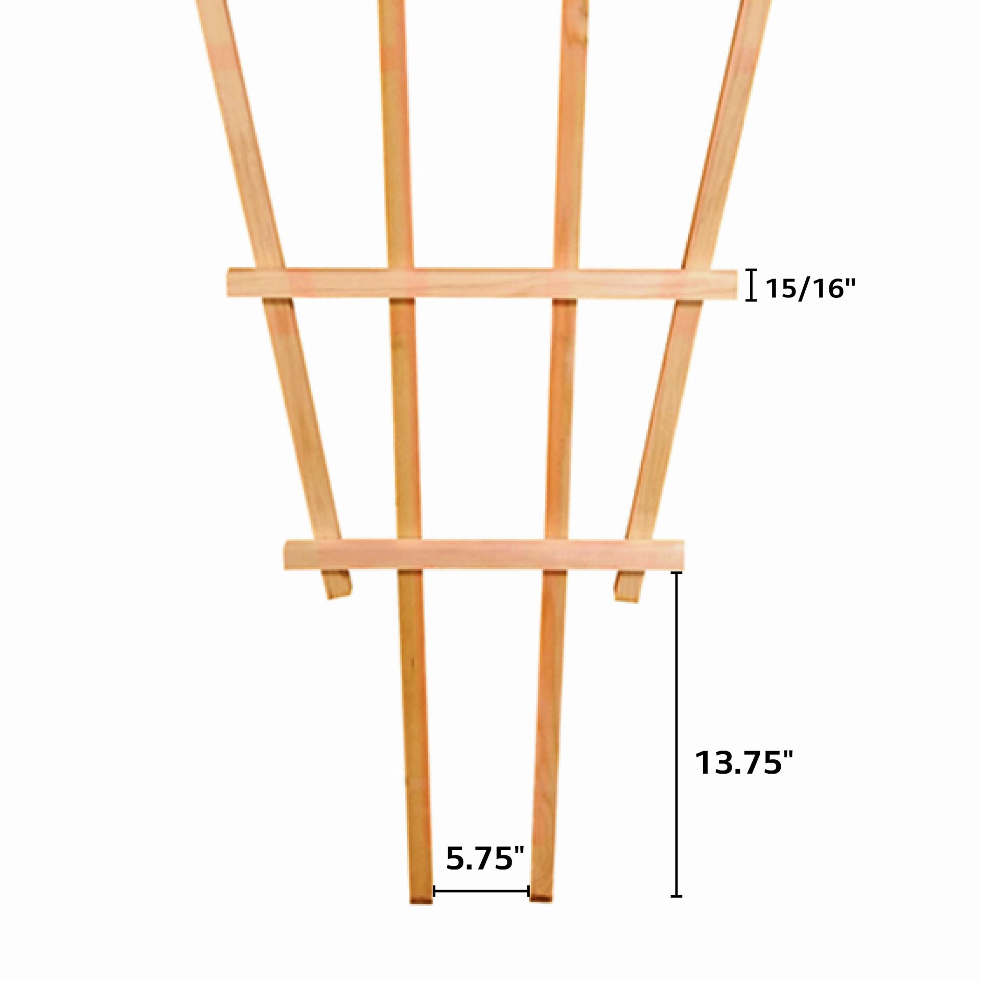 slide 4 of 4, Style Selections 24-in W x 54-in H Pecan wood Garden Trellis For Climbing Plants For Roses, 1 ct