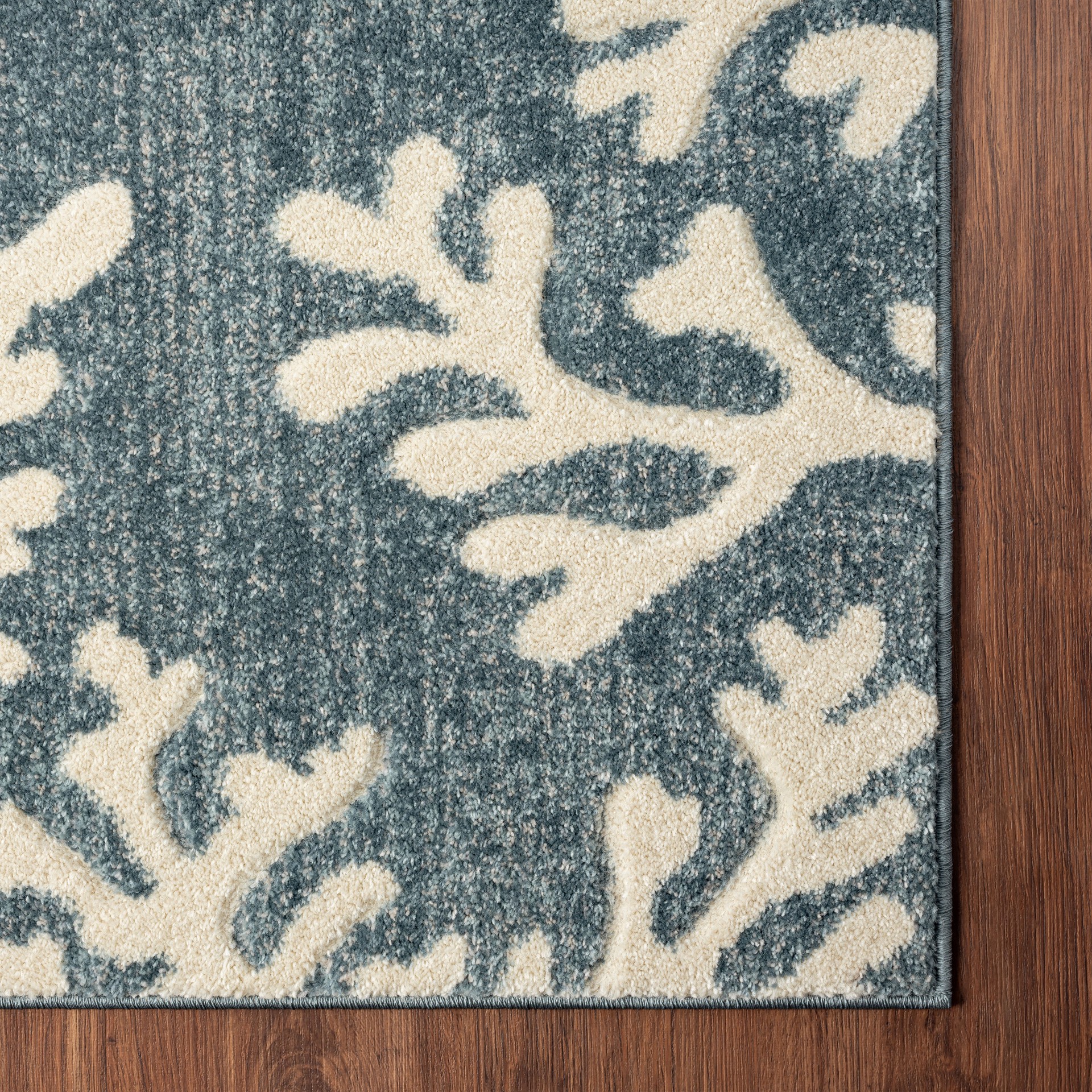 slide 4 of 6, allen + roth 5 x 7 (ft) Loomed Blue Rectangular Indoor Coastal Pet Friendly Area rug, 1 ct