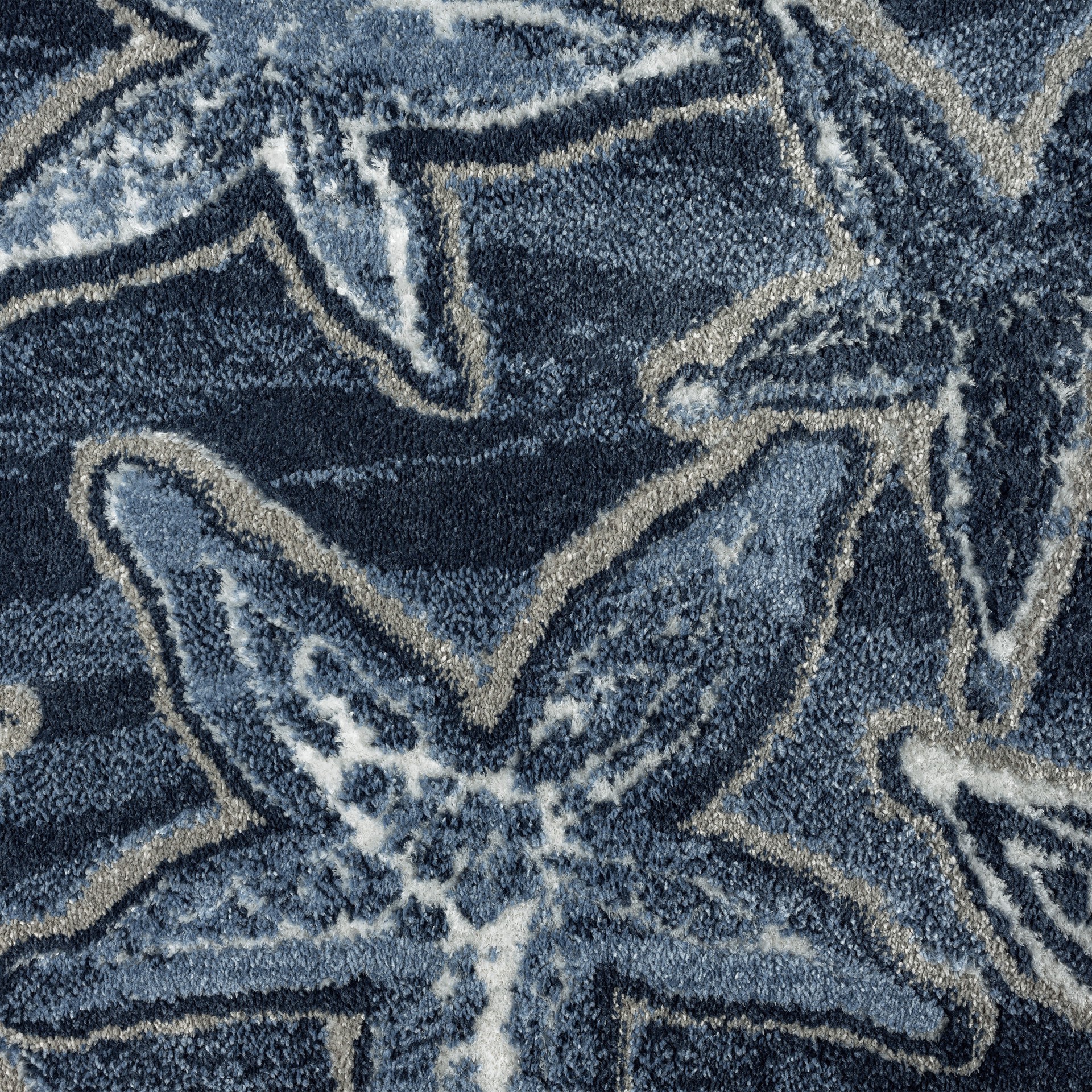 slide 5 of 6, allen + roth 5 x 7 (ft) Loomed Blue Rectangular Indoor Coastal Pet Friendly Area rug, 1 ct