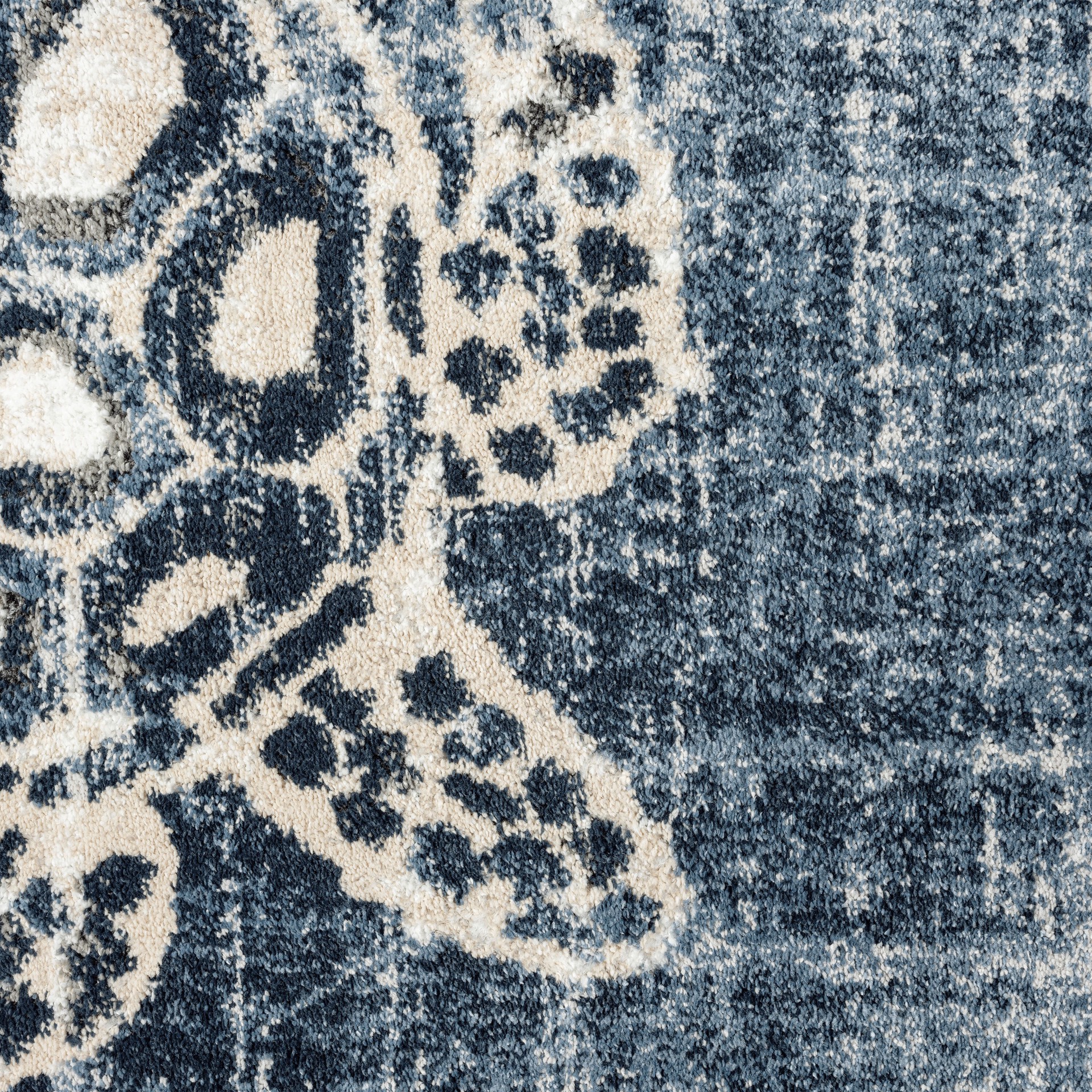 slide 5 of 6, allen + roth 5 x 7 (ft) Loomed Blue Rectangular Indoor Coastal Pet Friendly Area rug, 1 ct