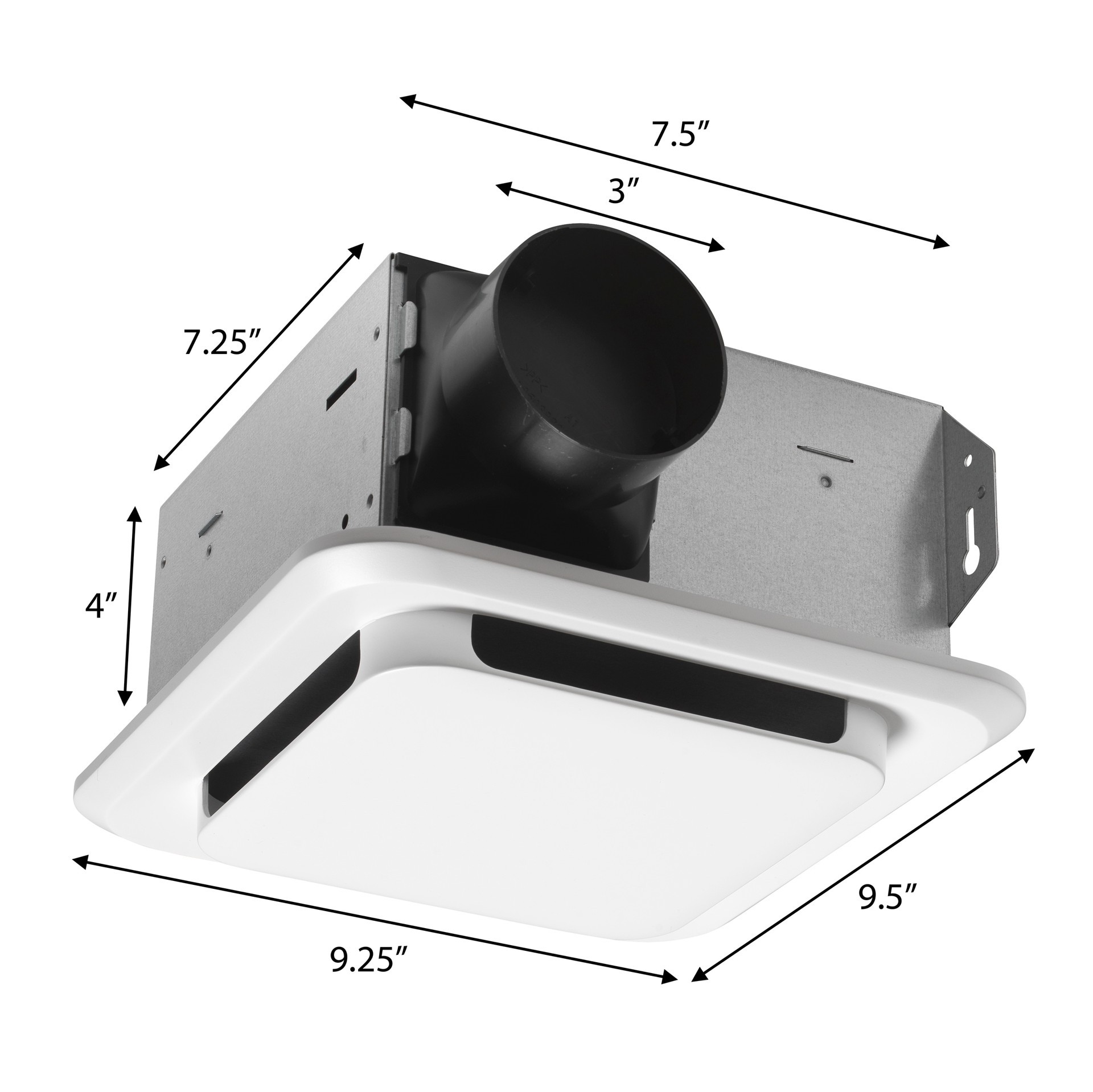 slide 4 of 6, Utilitech 1.5-Sone 70-CFM White Bathroom Fan (ENERGY STAR Certified), 1 ct