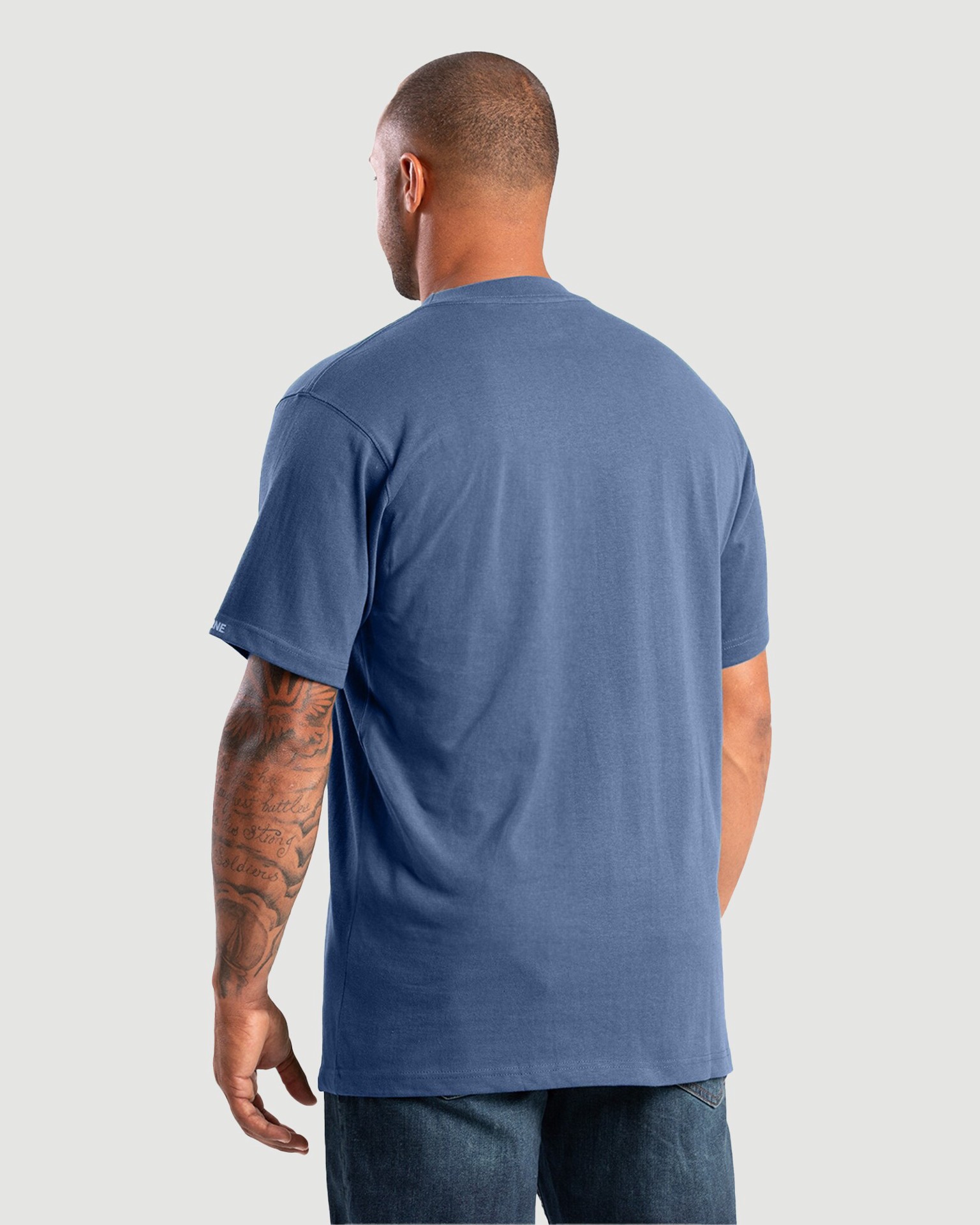 slide 4 of 4, BERNE APPAREL Men's Blue Heavy weight Jersey Short sleeve T-shirt ( 2XL ), 1 ct