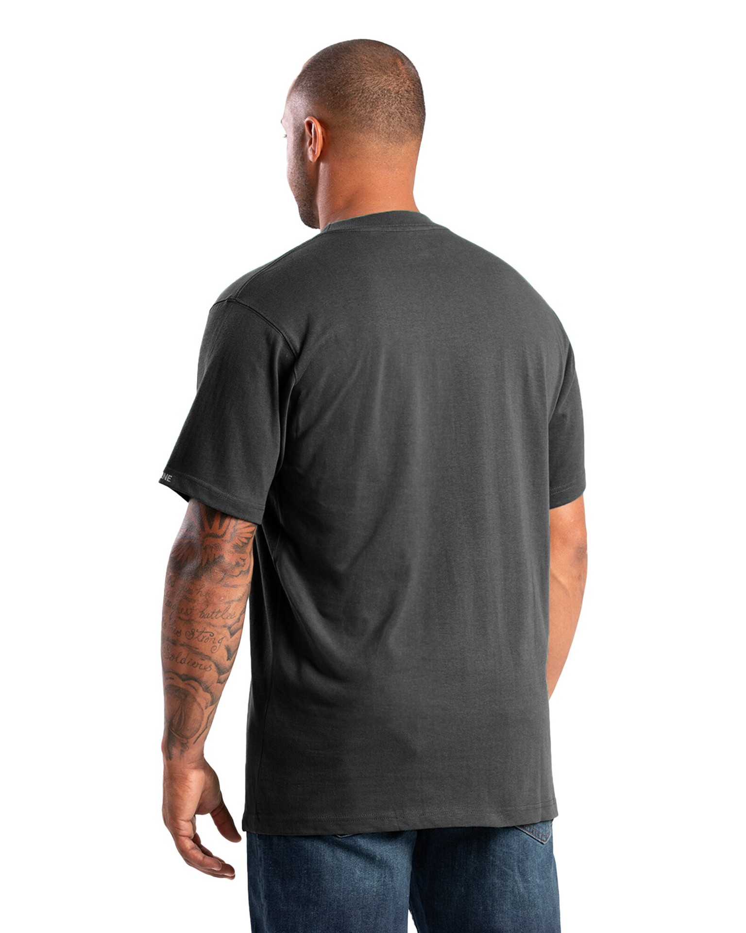 slide 2 of 4, BERNE APPAREL Men's Black Heavy weight Jersey Short sleeve T-shirt ( M ), 1 ct