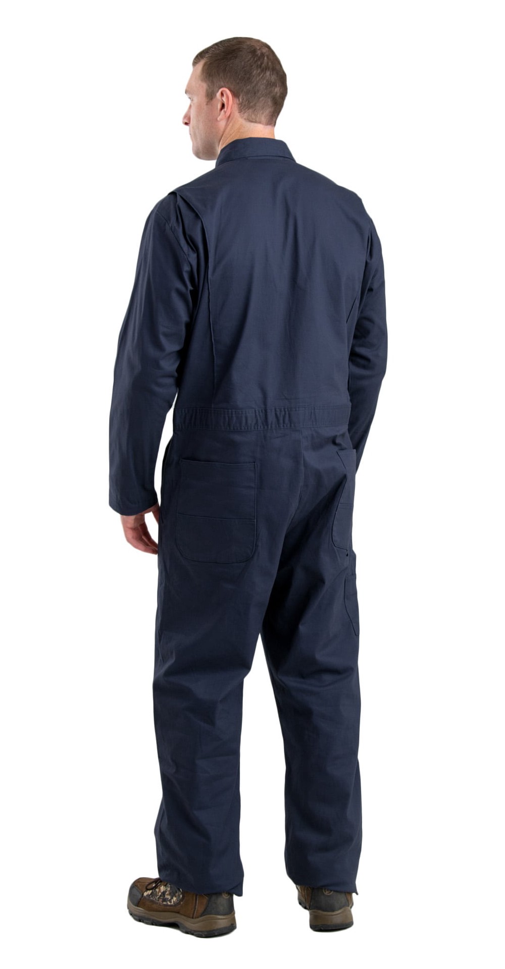 slide 2 of 4, BERNE APPAREL Men's Navy Long sleeve Twill Coverall ( Medium short ), 1 ct