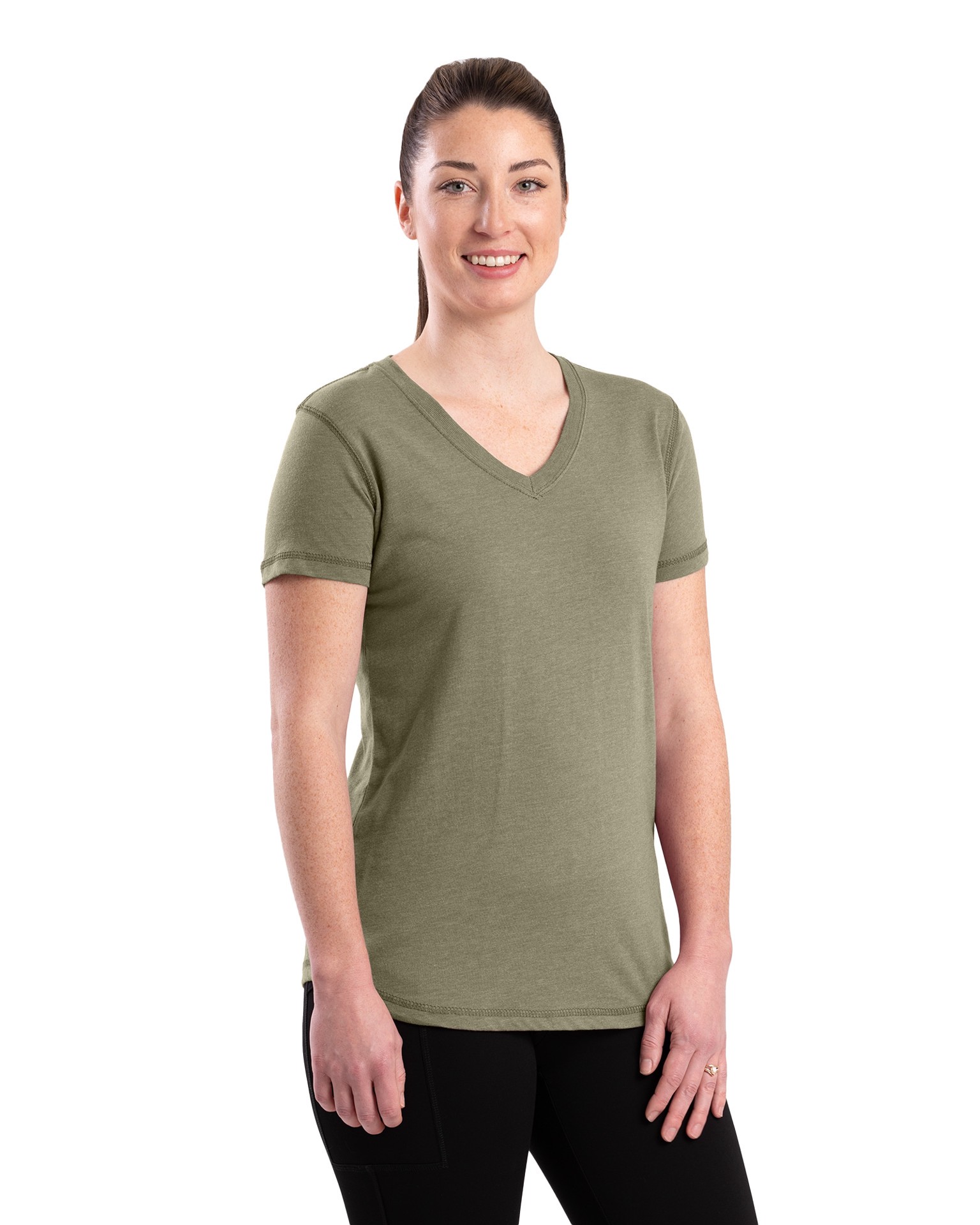 slide 1 of 1, BERNE APPAREL Women's Performance V-Neck Short Sleeve Tee, 1 ct