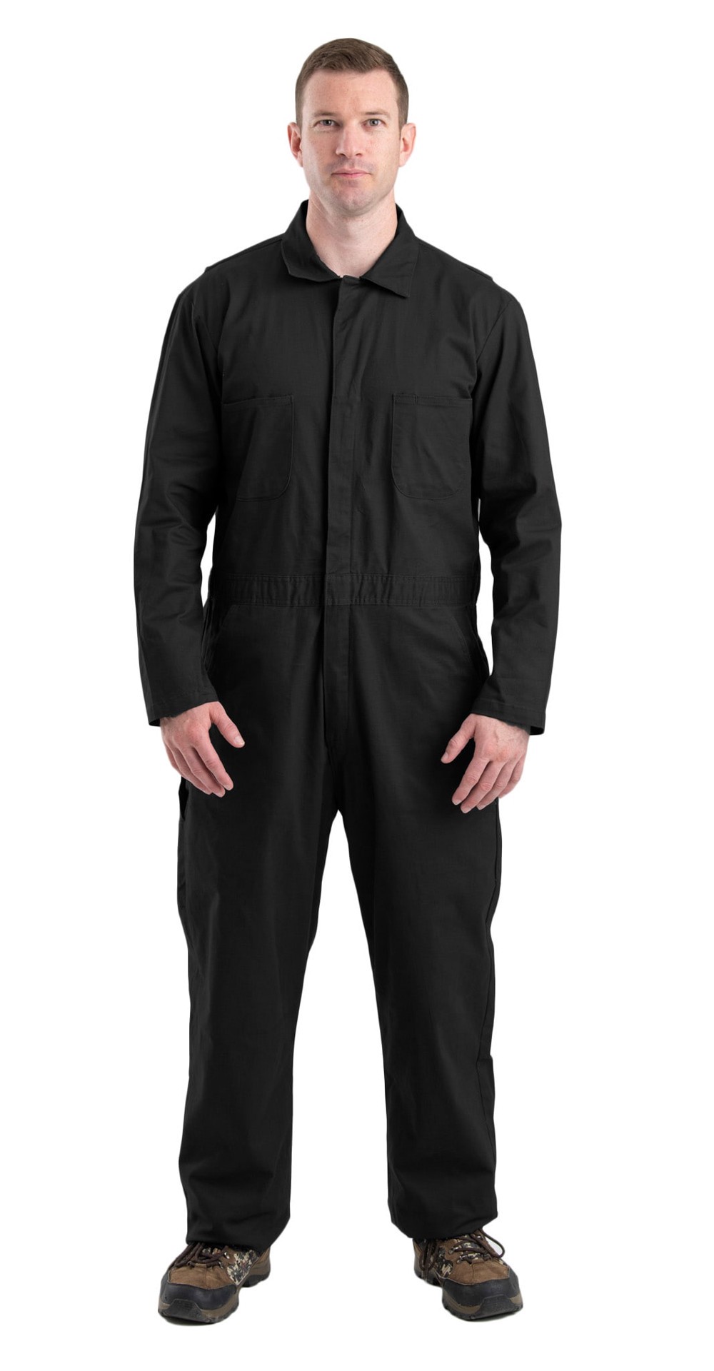 slide 3 of 4, BERNE APPAREL Men's Navy Long sleeve Twill Coverall ( M ), 1 ct