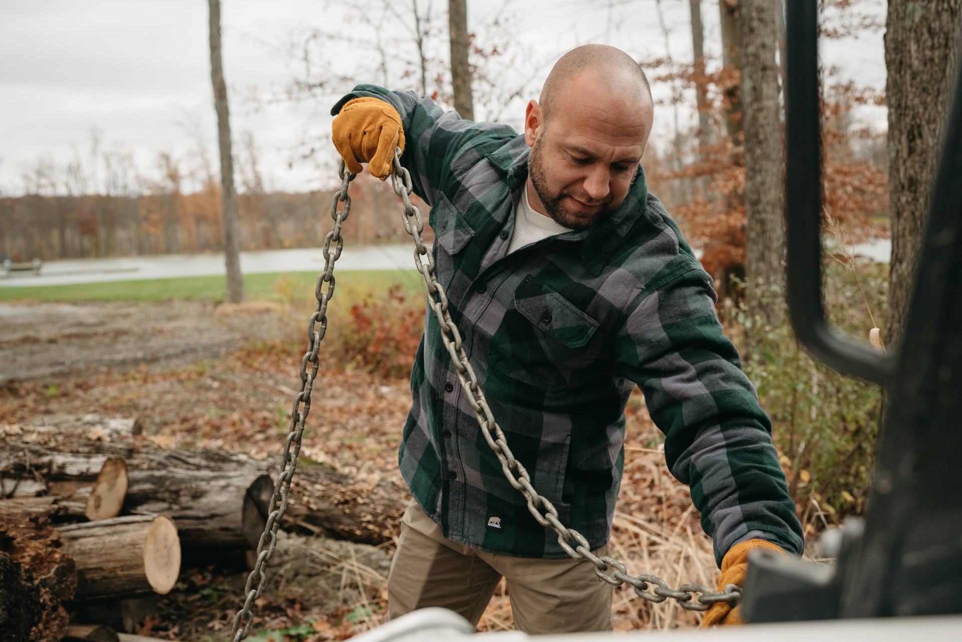 slide 4 of 5, BERNE APPAREL Men's Plaid Red Flannel Insulated Shirt jacket ( XL ), 1 ct
