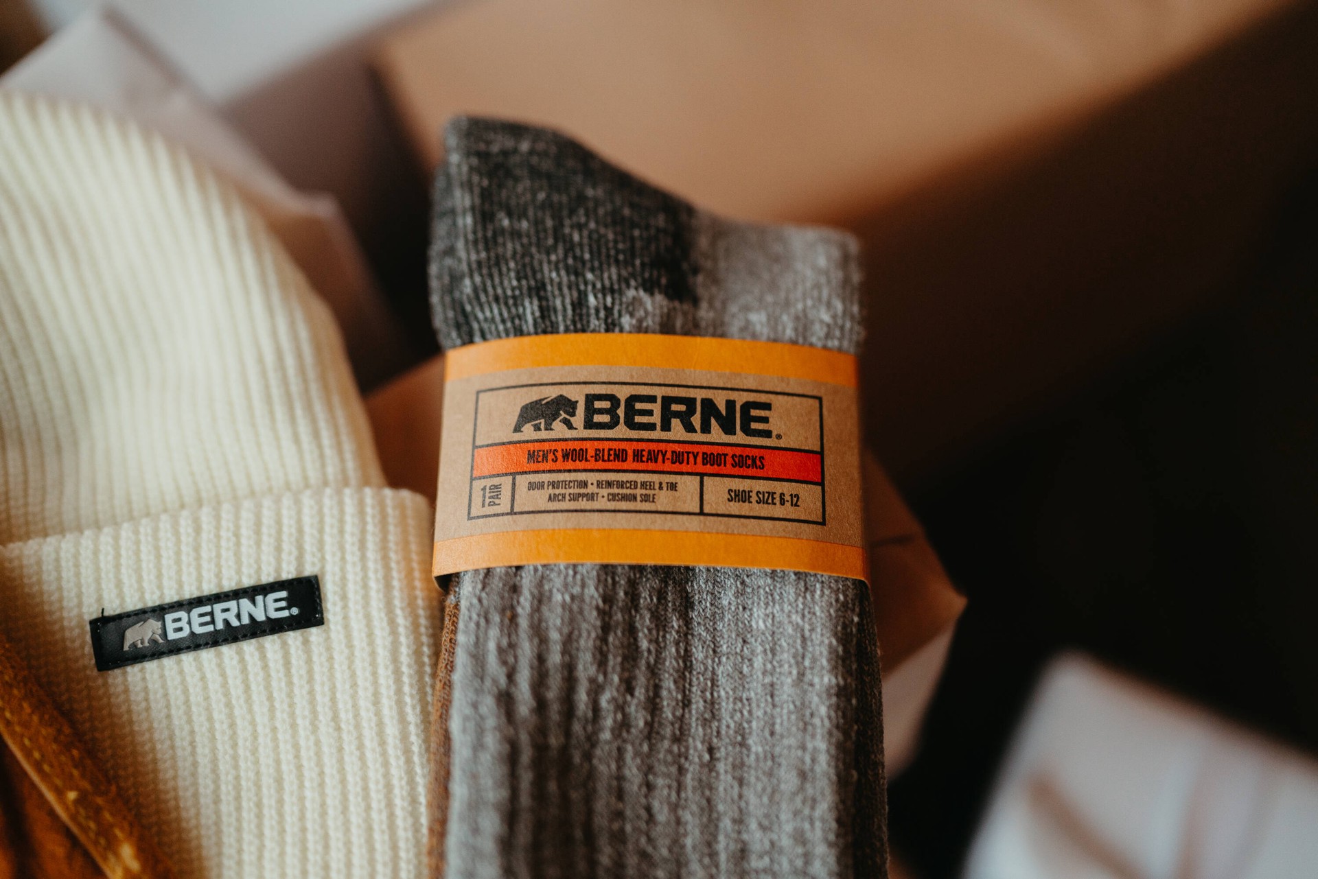 slide 3 of 4, BERNE APPAREL Men's M Cotton Crew Socks 3 -Pack, 1 ct