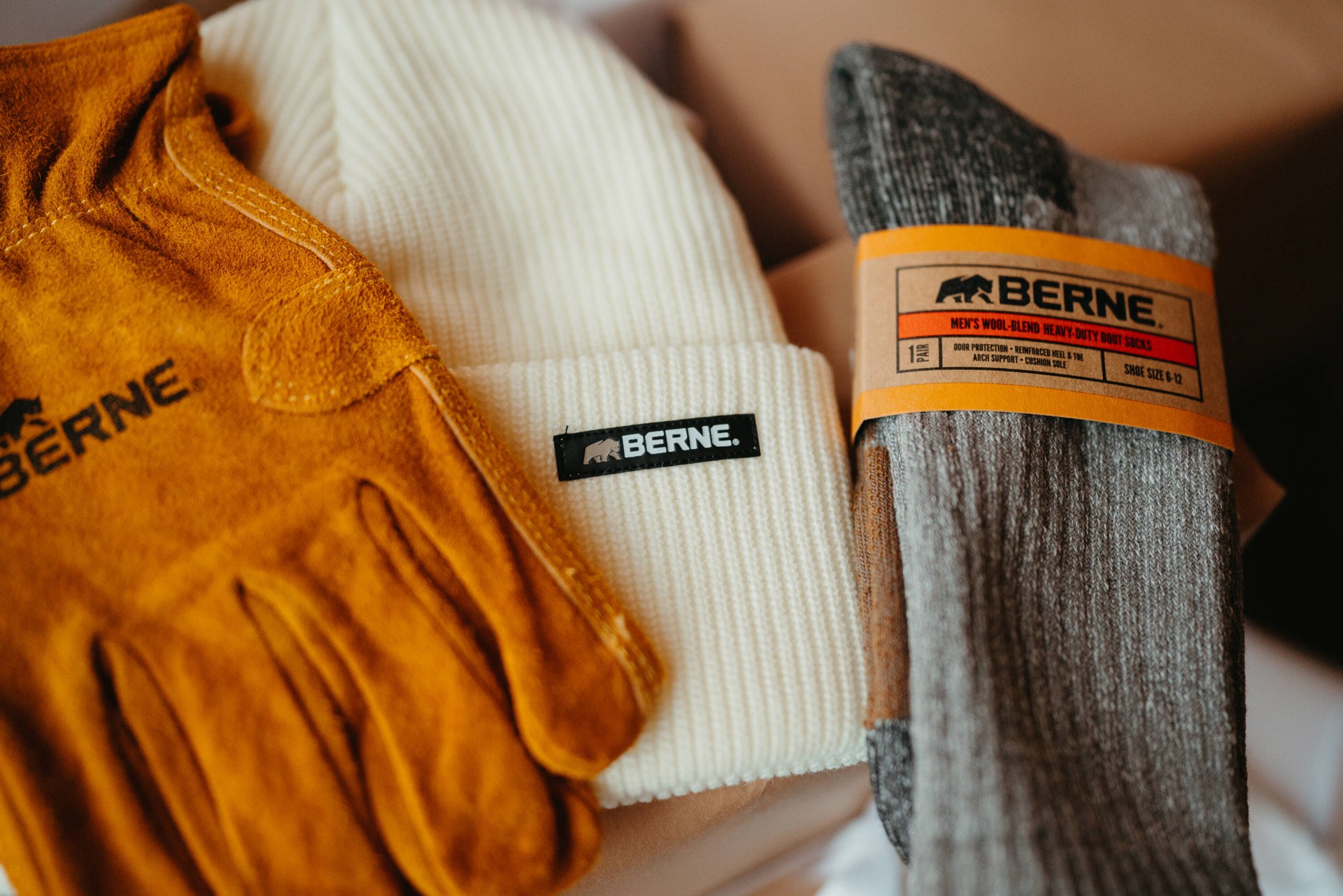 slide 4 of 4, BERNE APPAREL Men's M Cotton Crew Socks 3 -Pack, 1 ct