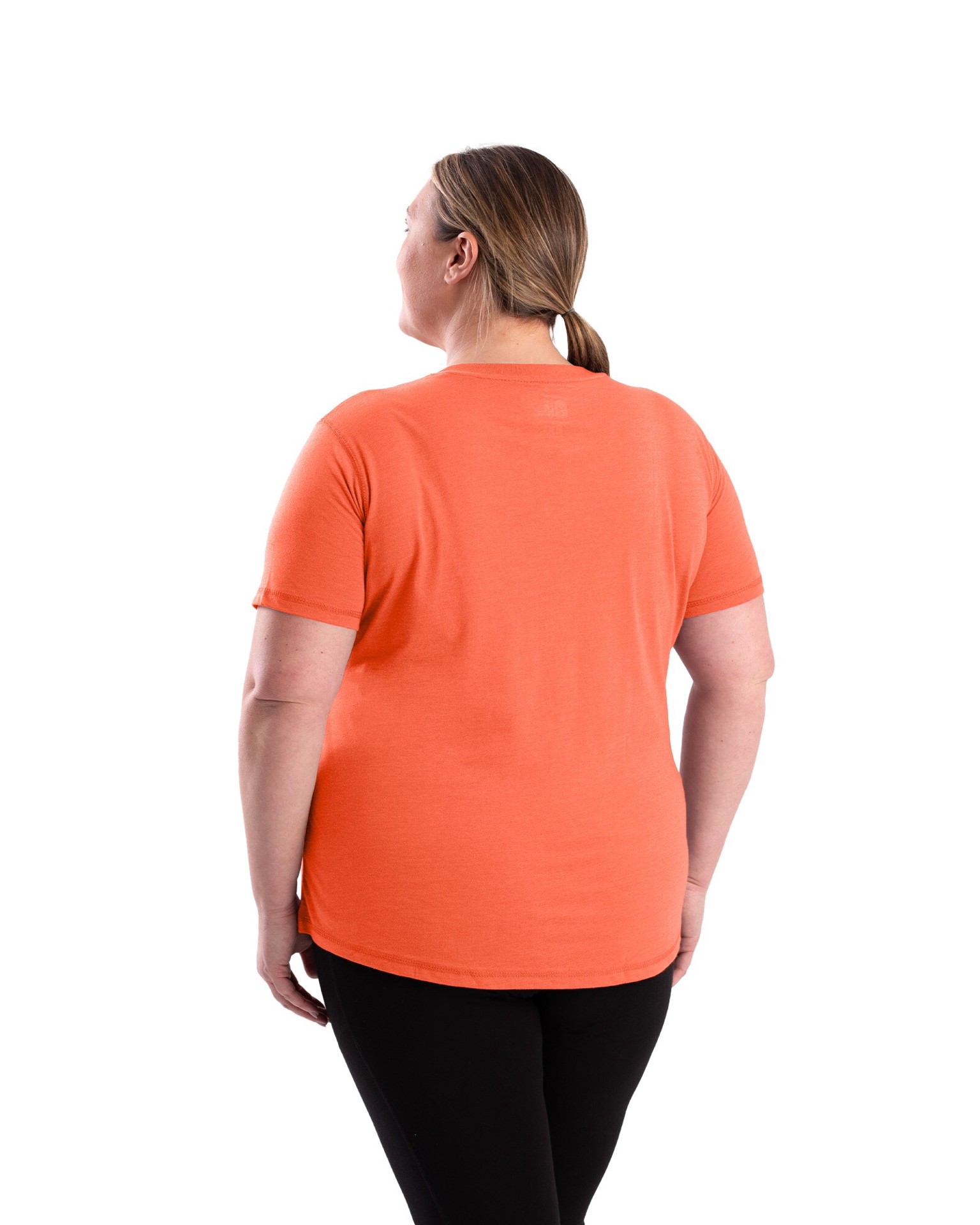slide 2 of 4, BERNE APPAREL Women's Orange Jersey Short sleeve Solid T-shirt ( Large ), 1 ct