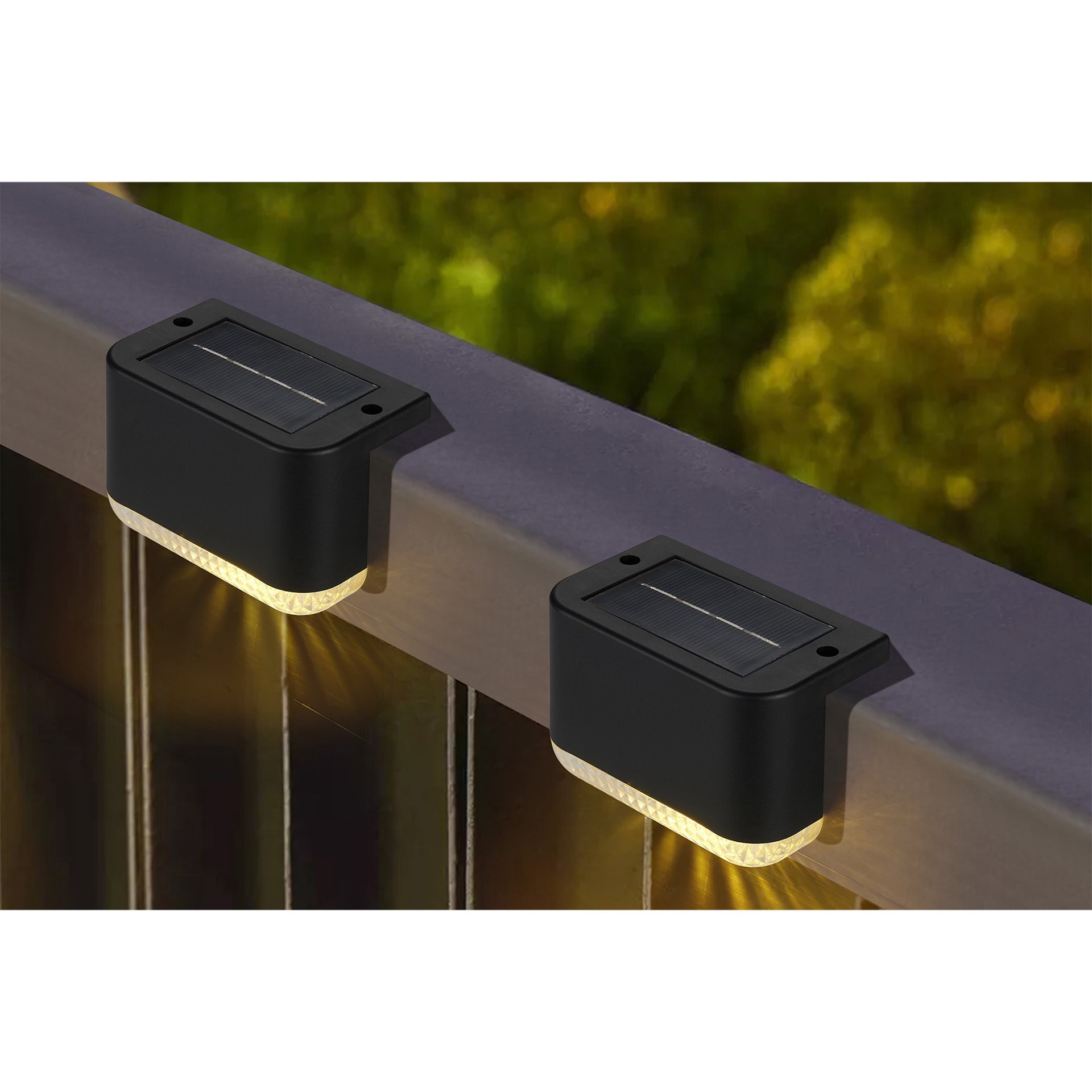 slide 4 of 6, RELIABILT Solar Black LED Outdoor Rail light 2 -Pack, 1 ct