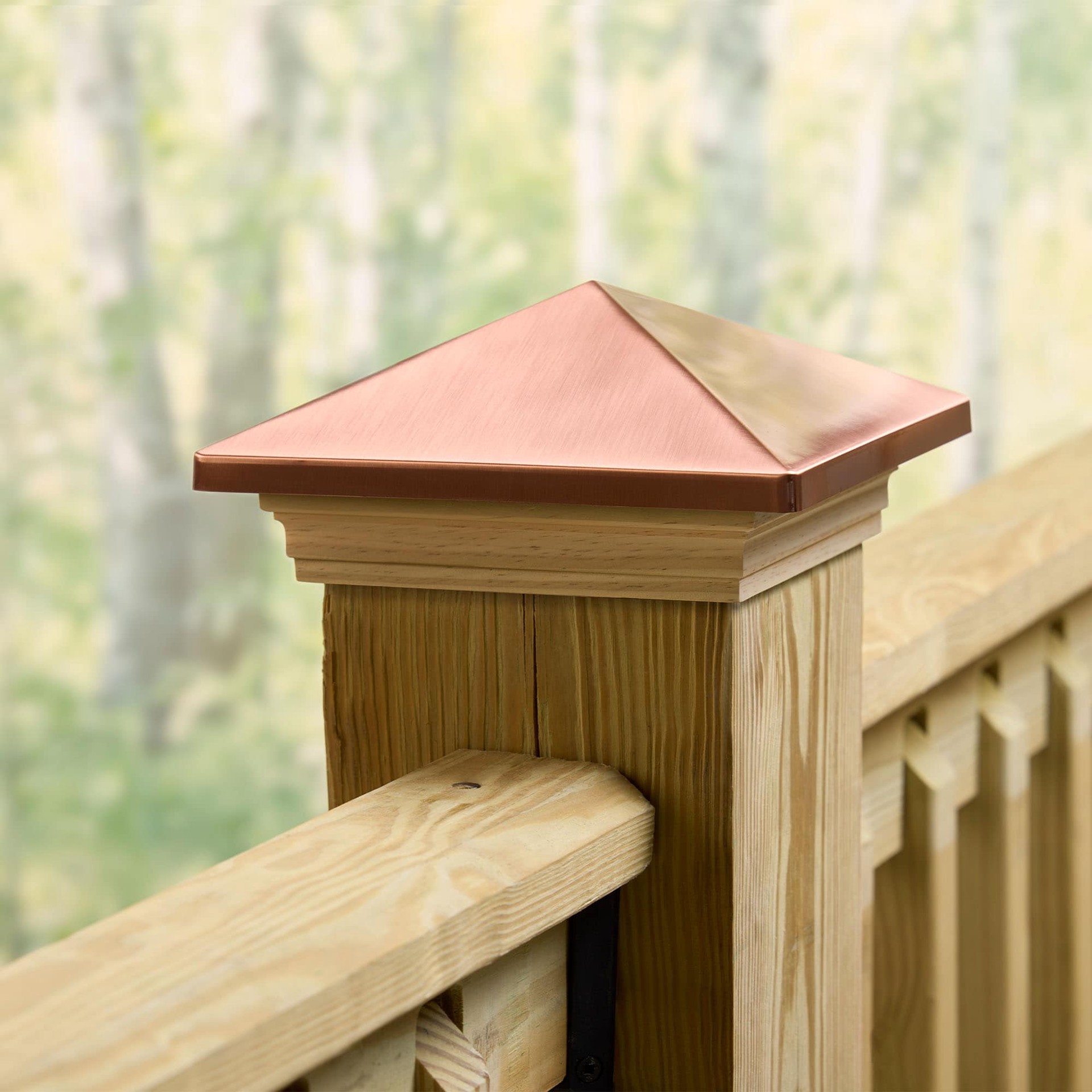 slide 3 of 6, RELIABILT 6-in x 6-in Copper Plastic Deck Post Cap, 1 ct