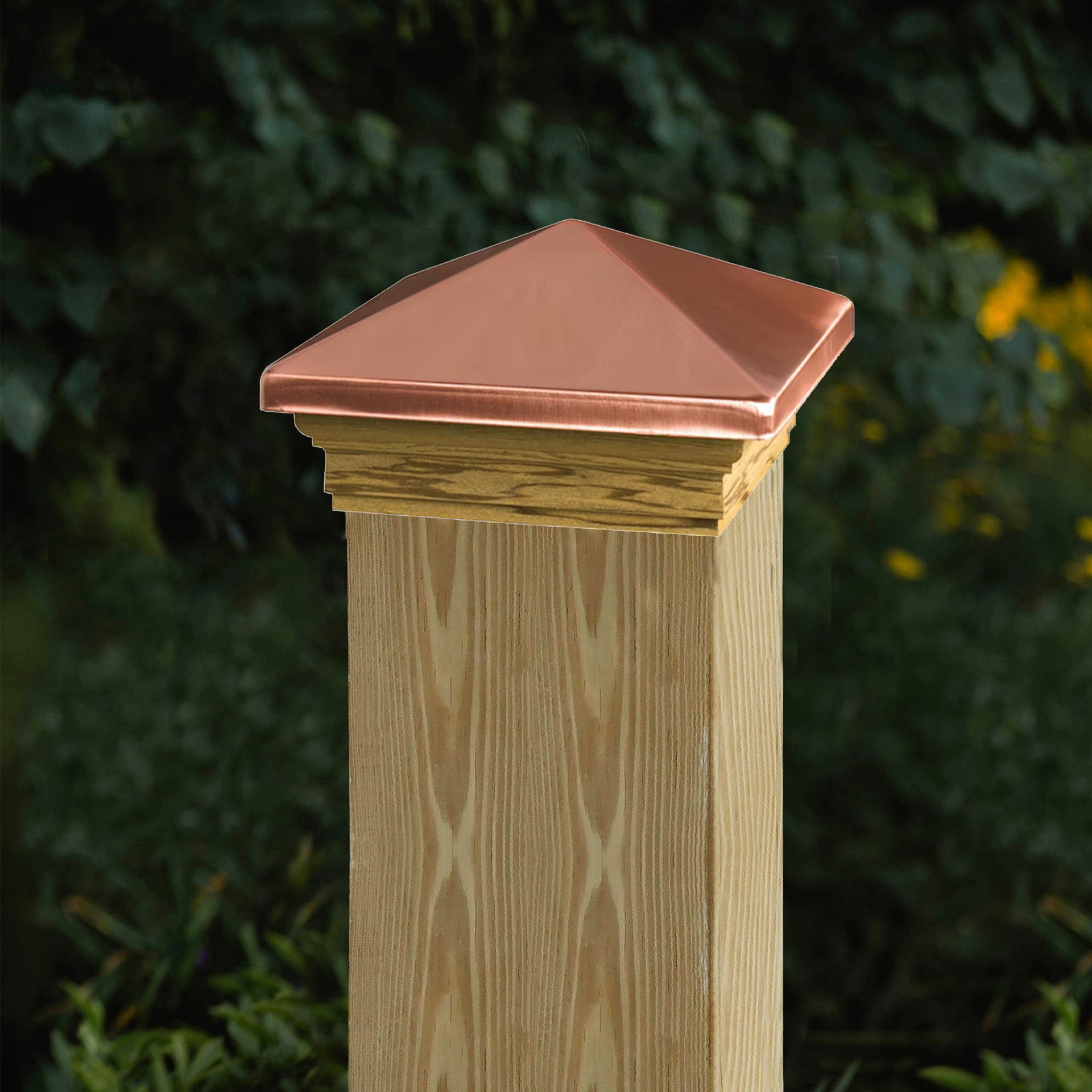 slide 4 of 6, RELIABILT 6-in x 6-in Copper Plastic Deck Post Cap, 1 ct