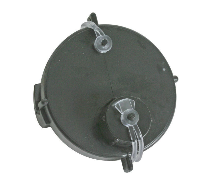 slide 1 of 1, CAMCO 3-in RV Sewer Cap with Hose Connection Waste cap, 1 ct