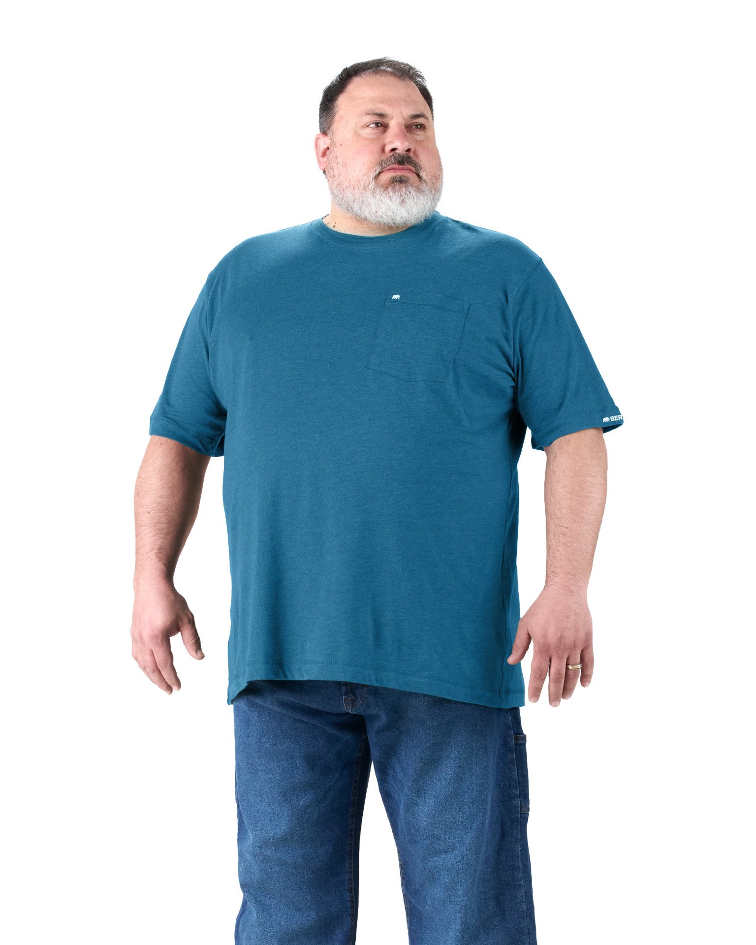 slide 3 of 4, BERNE APPAREL Men's Blue Jersey Short sleeve T-shirt ( Large ), 1 ct