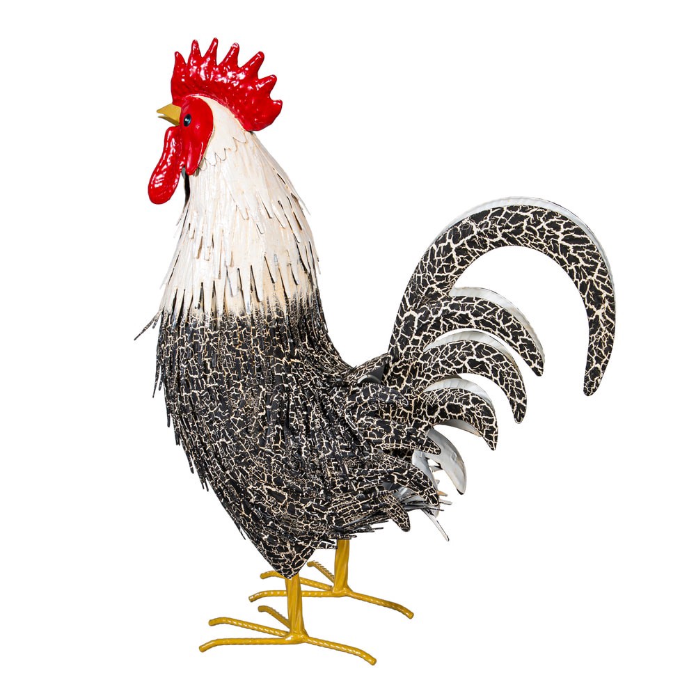 slide 2 of 3, Style Selections 20.47-in H x 7.48-in W Multiple colors/finishes Rooster Garden Statue, 1 ct