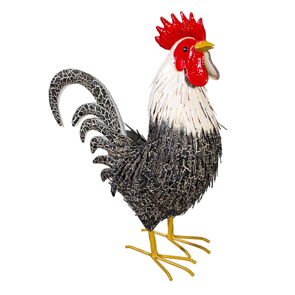 slide 1 of 3, Style Selections 20.47-in H x 7.48-in W Multiple colors/finishes Rooster Garden Statue, 1 ct