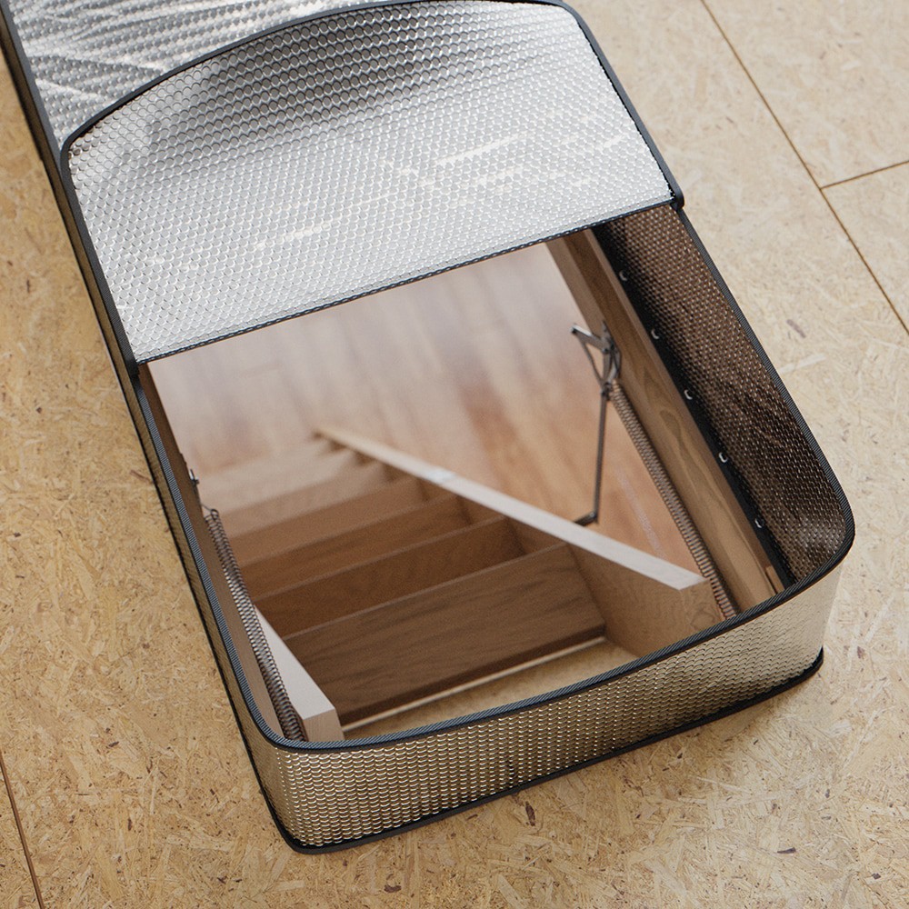 slide 4 of 5, Reflectix 54-in Pull-down attic ladder cover, 1 ct