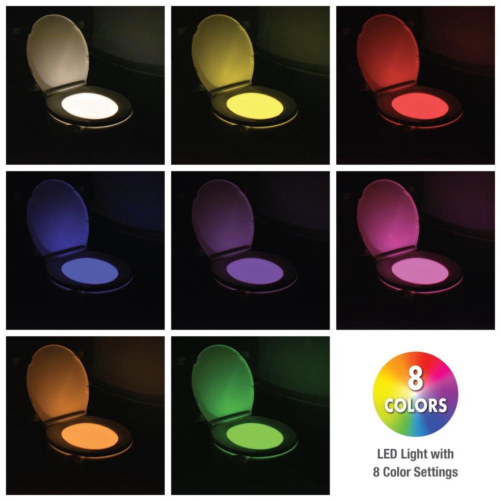 slide 6 of 6, Utilitech White Toilet seat night light, 1 ct