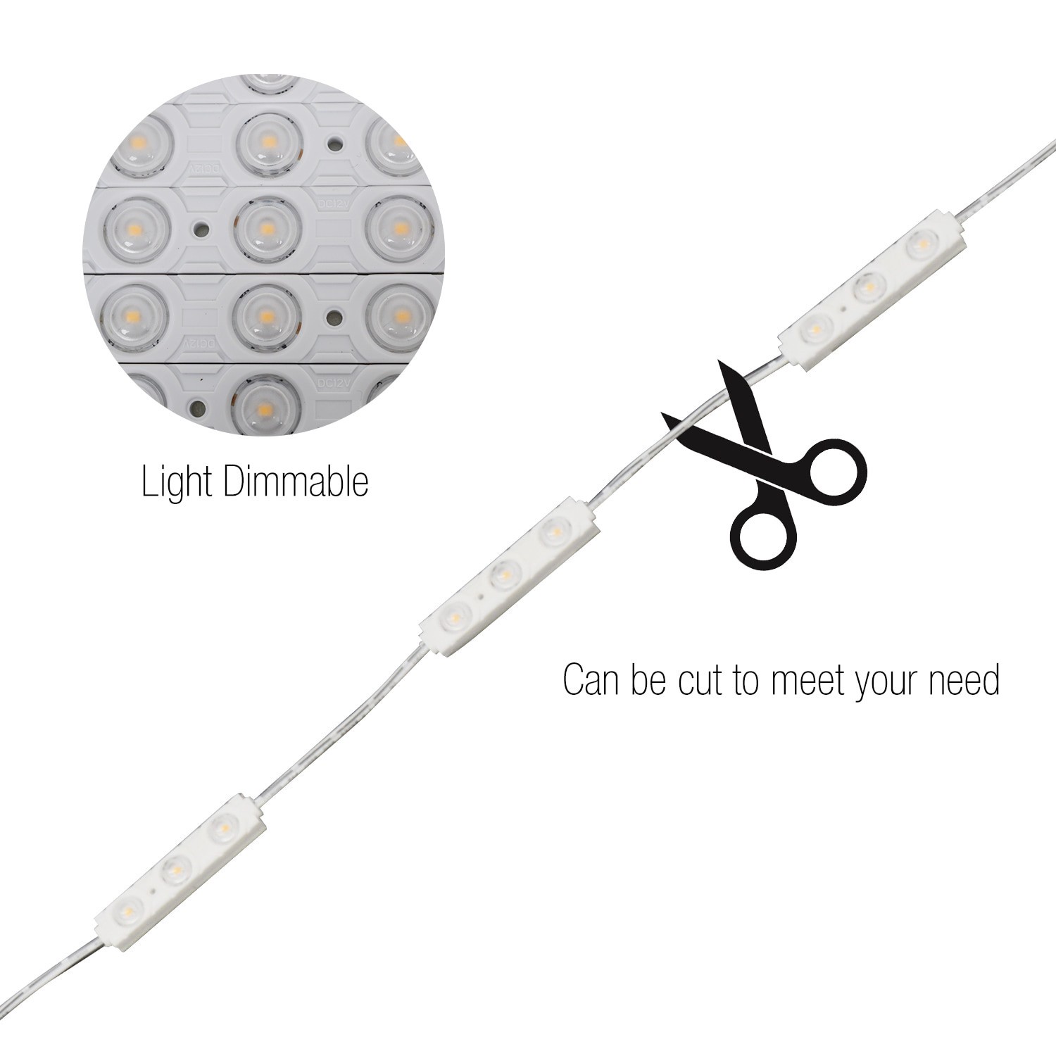 slide 6 of 6, Project Source 2.56-in 1 -Light White Integrated LED Modern/contemporary Vanity light, 1 ct