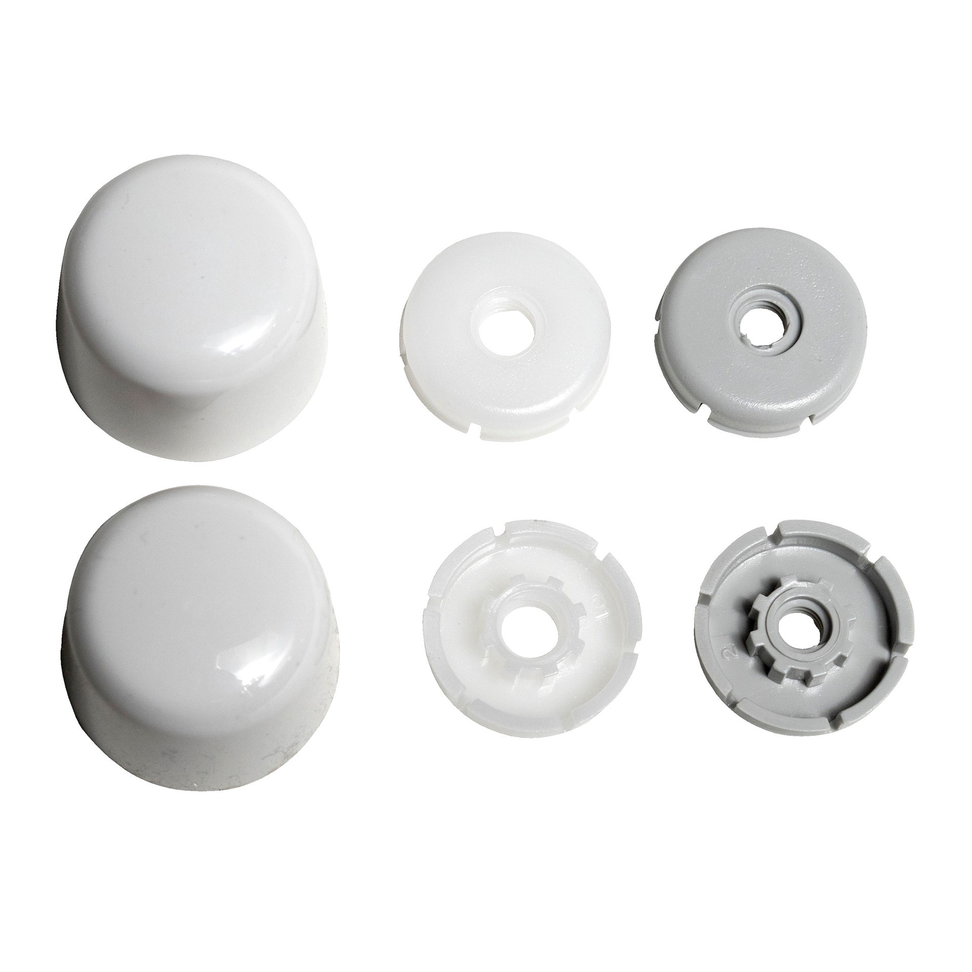 slide 1 of 6, RELIABILT White Toilet bolt caps, 1 ct