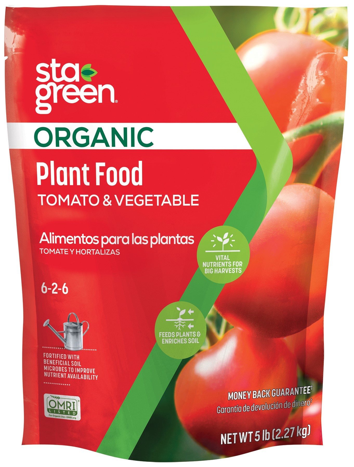 slide 1 of 6, Sta-Green 5-lb 6-2-6 Organic Natural Granules Vegetable Food, 1 ct
