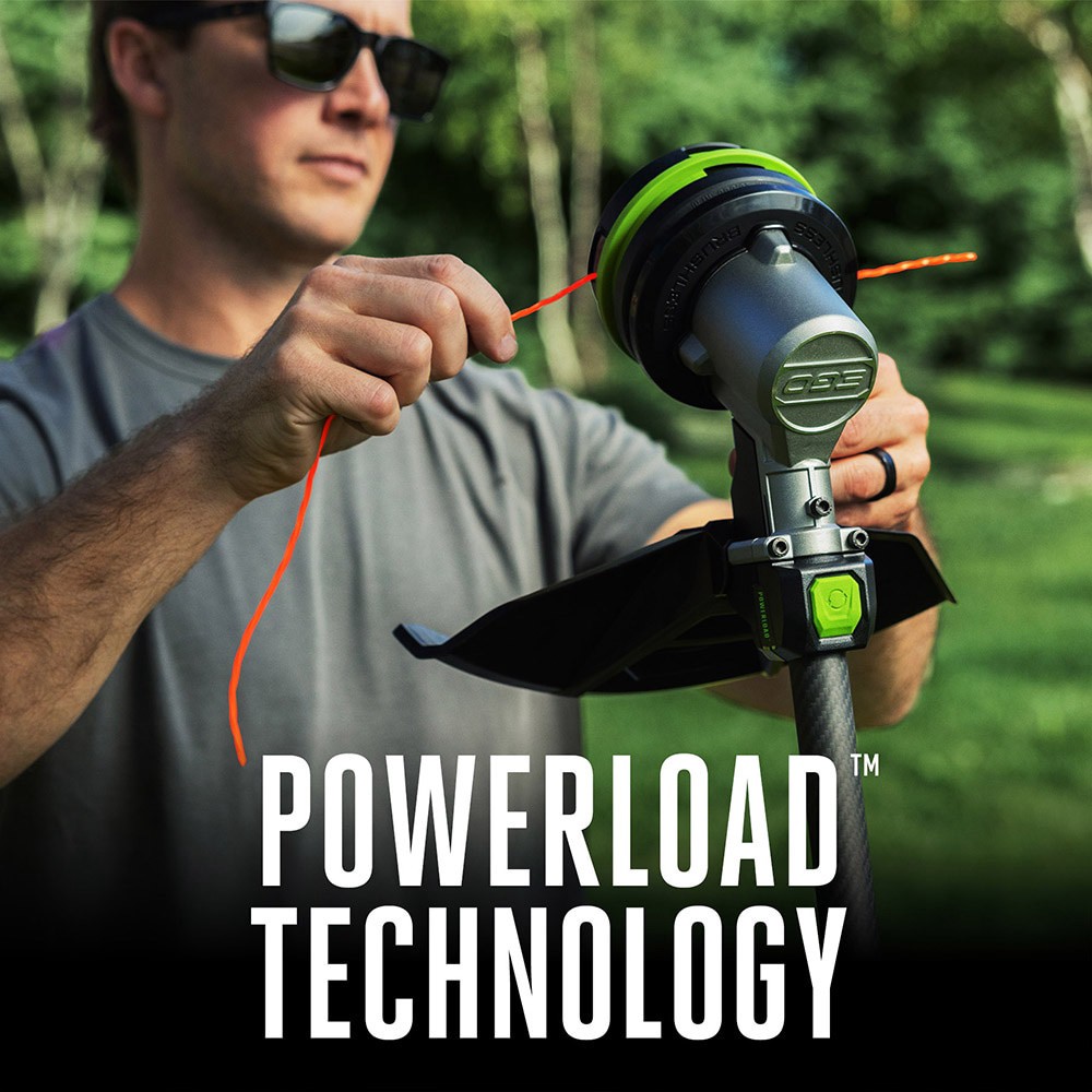 slide 4 of 6, EGO POWER+ POWERLOAD with Carbon Fiber Shaft 56-volt 16-in Telescopic Shaft Battery String Trimmer 2.5 Ah (Battery Included) (Charger Included), 1 ct