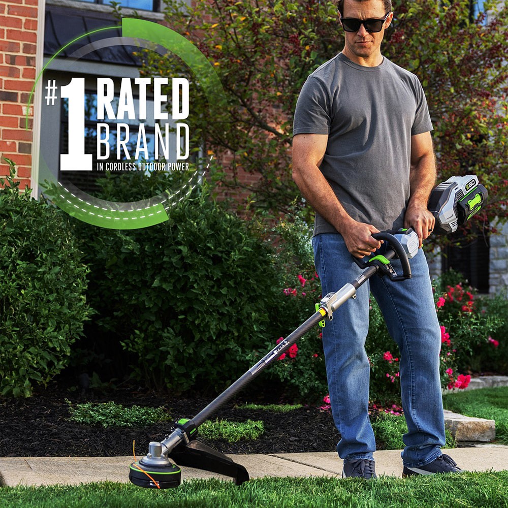 slide 2 of 6, EGO POWER+ Multi-Head System with LINE IQ, POWERLOAD 56-volt 17-in Straight Shaft Attachment Capable Battery String Trimmer 5 Ah (Battery Included) (Charger Included), 1 ct