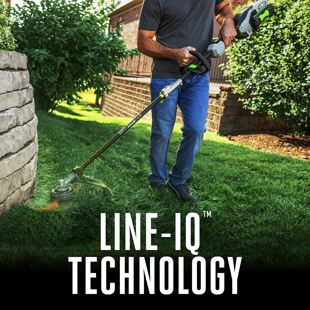 slide 3 of 6, EGO POWER+ Multi-Head System with LINE IQ, POWERLOAD 56-volt 17-in Straight Shaft Attachment Capable Battery String Trimmer 5 Ah (Battery Included) (Charger Included), 1 ct