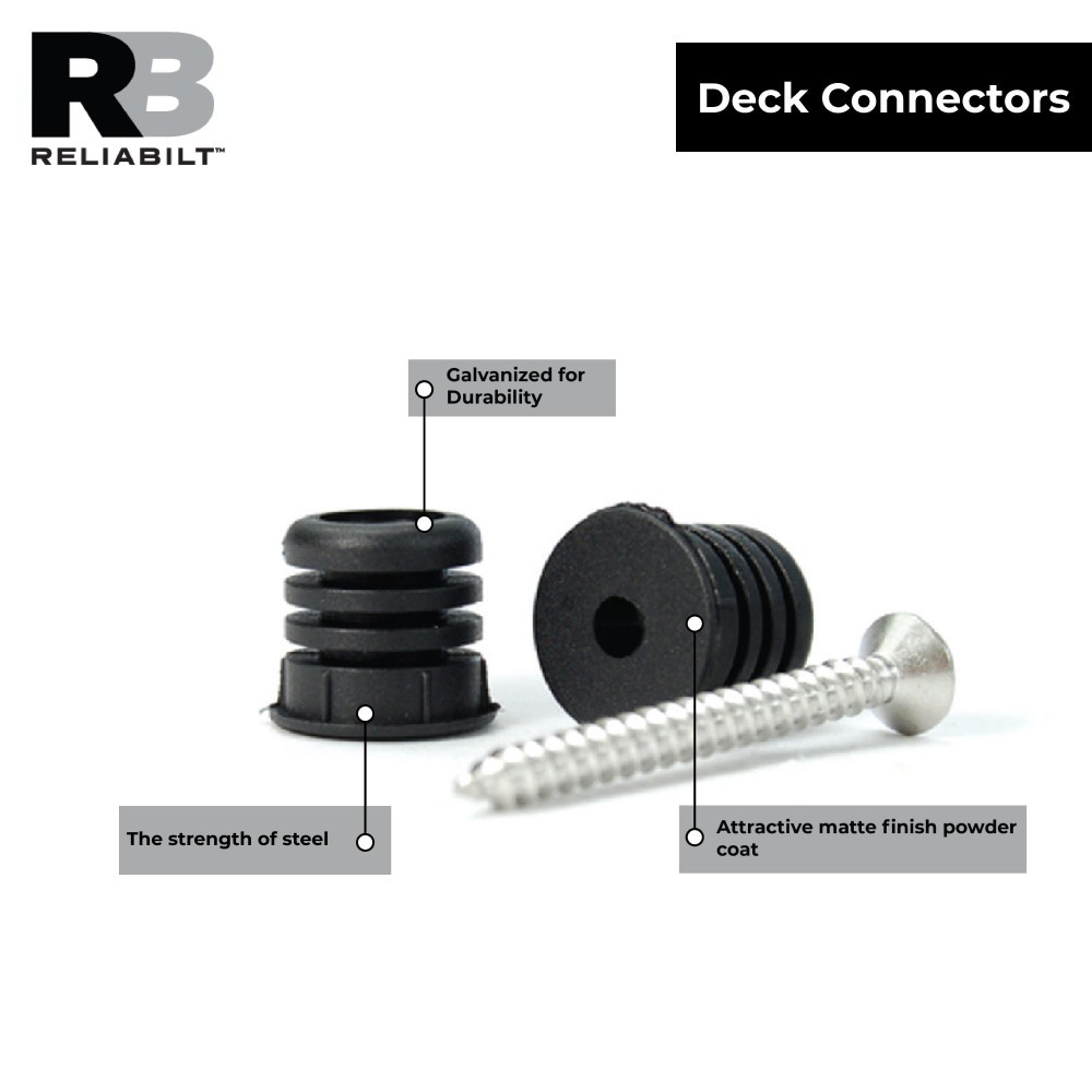 slide 2 of 6, RELIABILT Black Plastic Baluster connector 22 -Pack, 1 ct