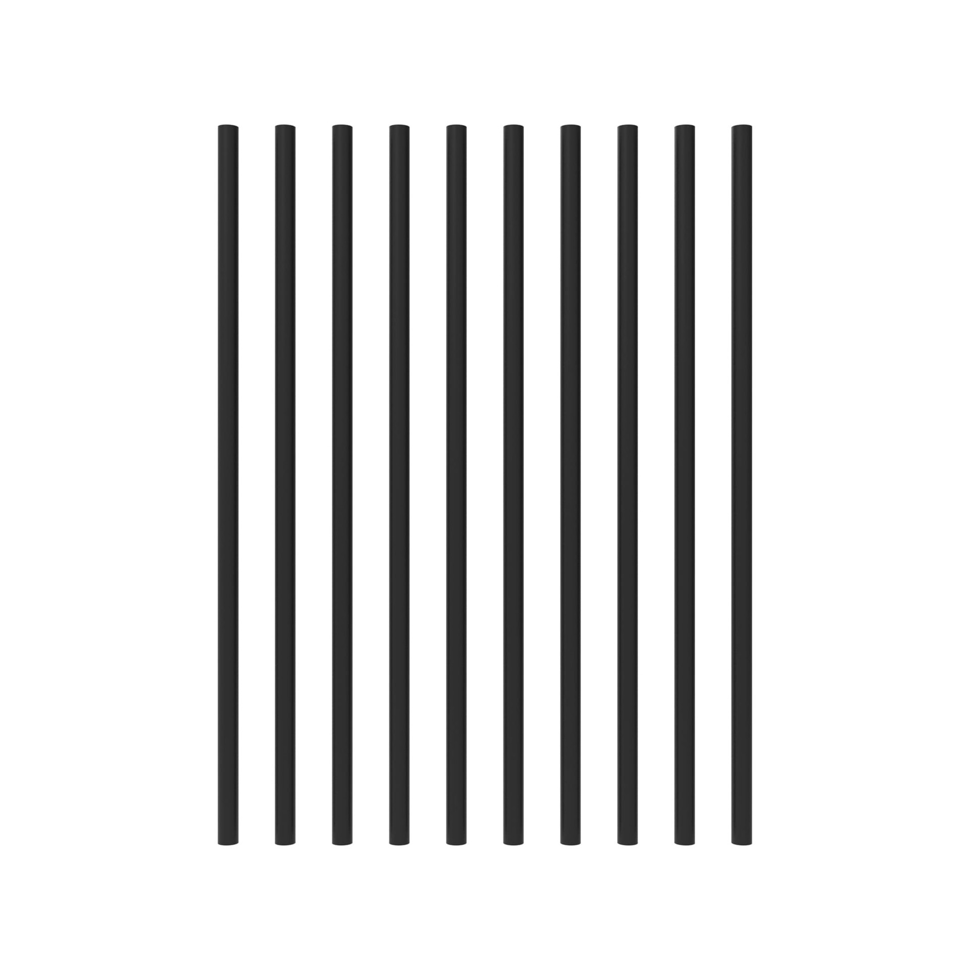 slide 5 of 6, RELIABILT 1-in x 26-in Black Sand Galvanized steel Round Deck baluster 10 - Pack, 1 ct