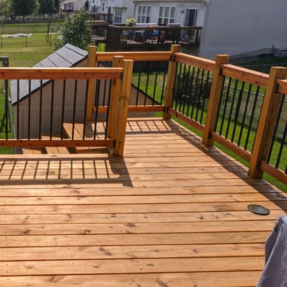 slide 6 of 6, RELIABILT 1-in x 26-in Black Sand Galvanized steel Round Deck baluster 10 - Pack, 1 ct