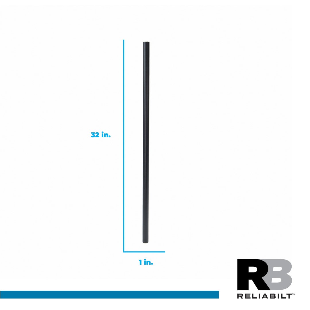 slide 2 of 6, RELIABILT 1-in x 32-in Black Sand Galvanized steel Round Deck baluster 10 - Pack, 1 ct