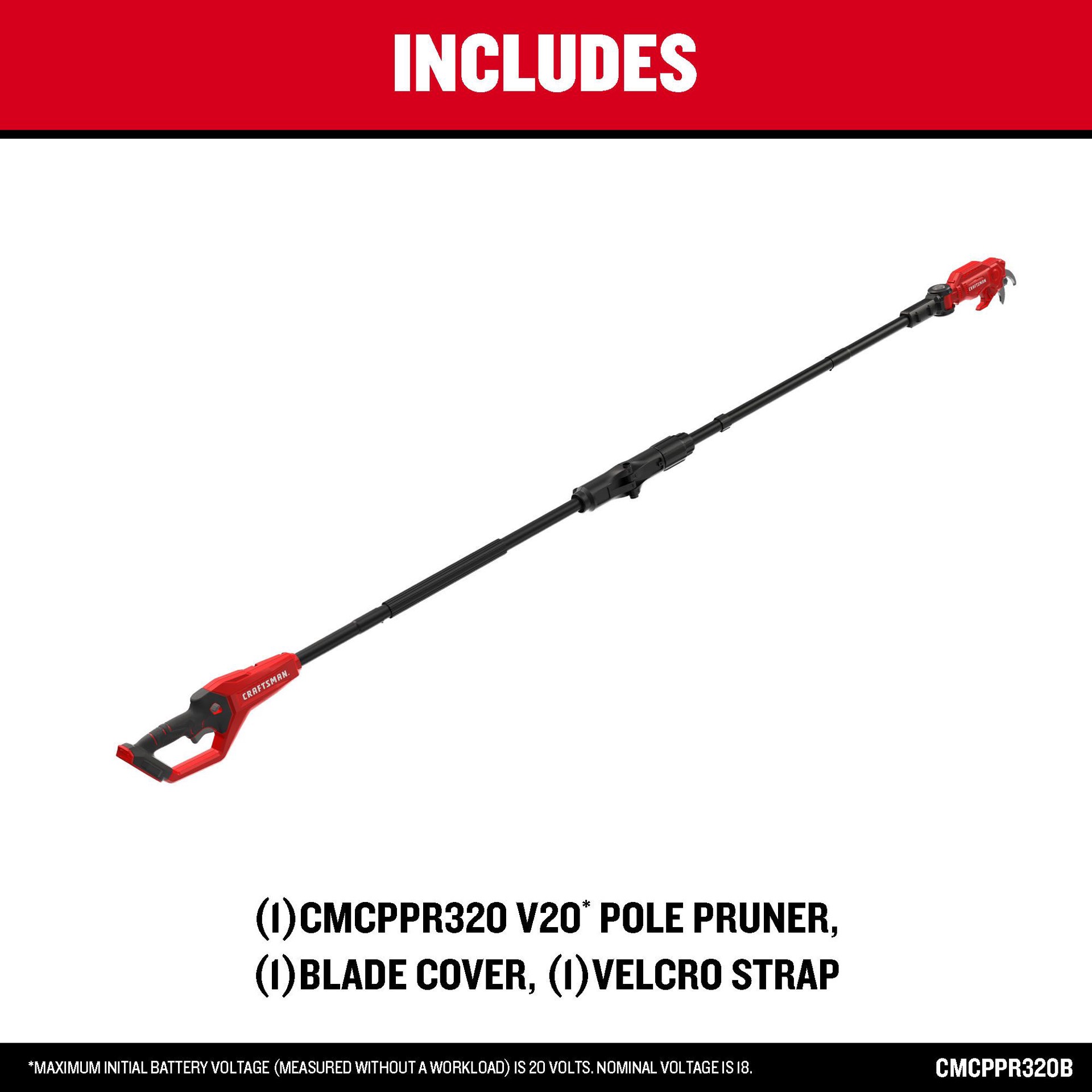 slide 3 of 6, CRAFTSMAN V20 8-ft Poly Pole Pruner, 1 ct