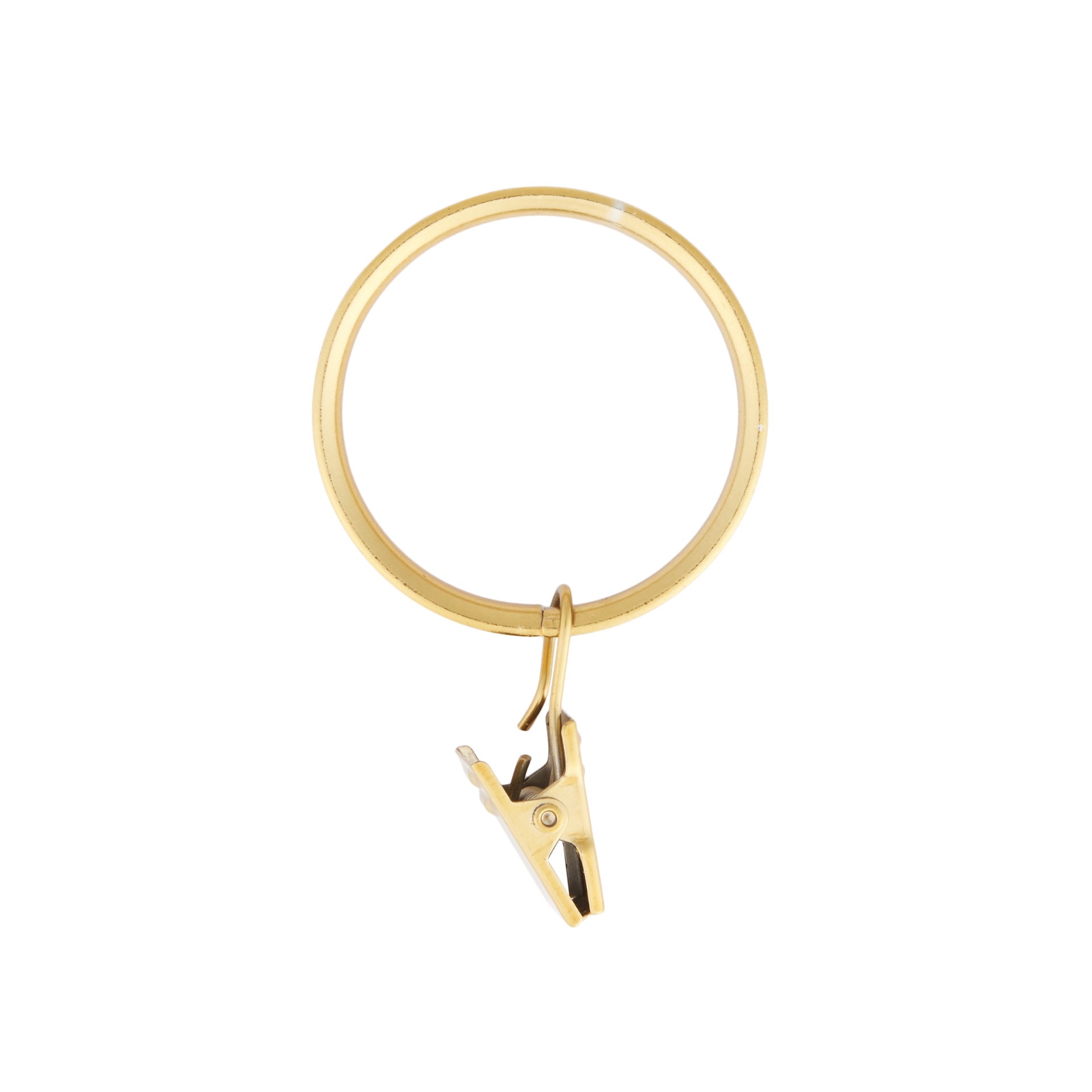 slide 6 of 6, Origin 21 10 -Pack 1-in Brushed Gold Steel Curtain ring with clip, 1 ct