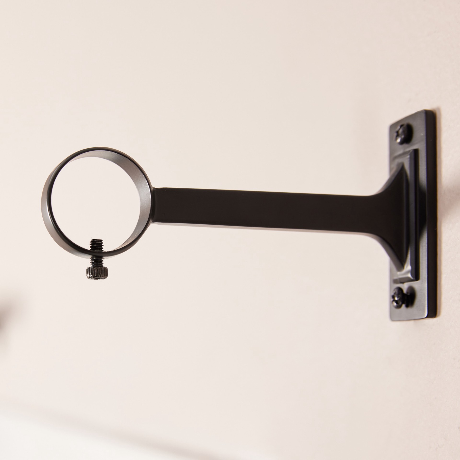 slide 2 of 6, Origin 21 2 -Pack Matte Black Zinc Single curtain rod bracket, 1 ct