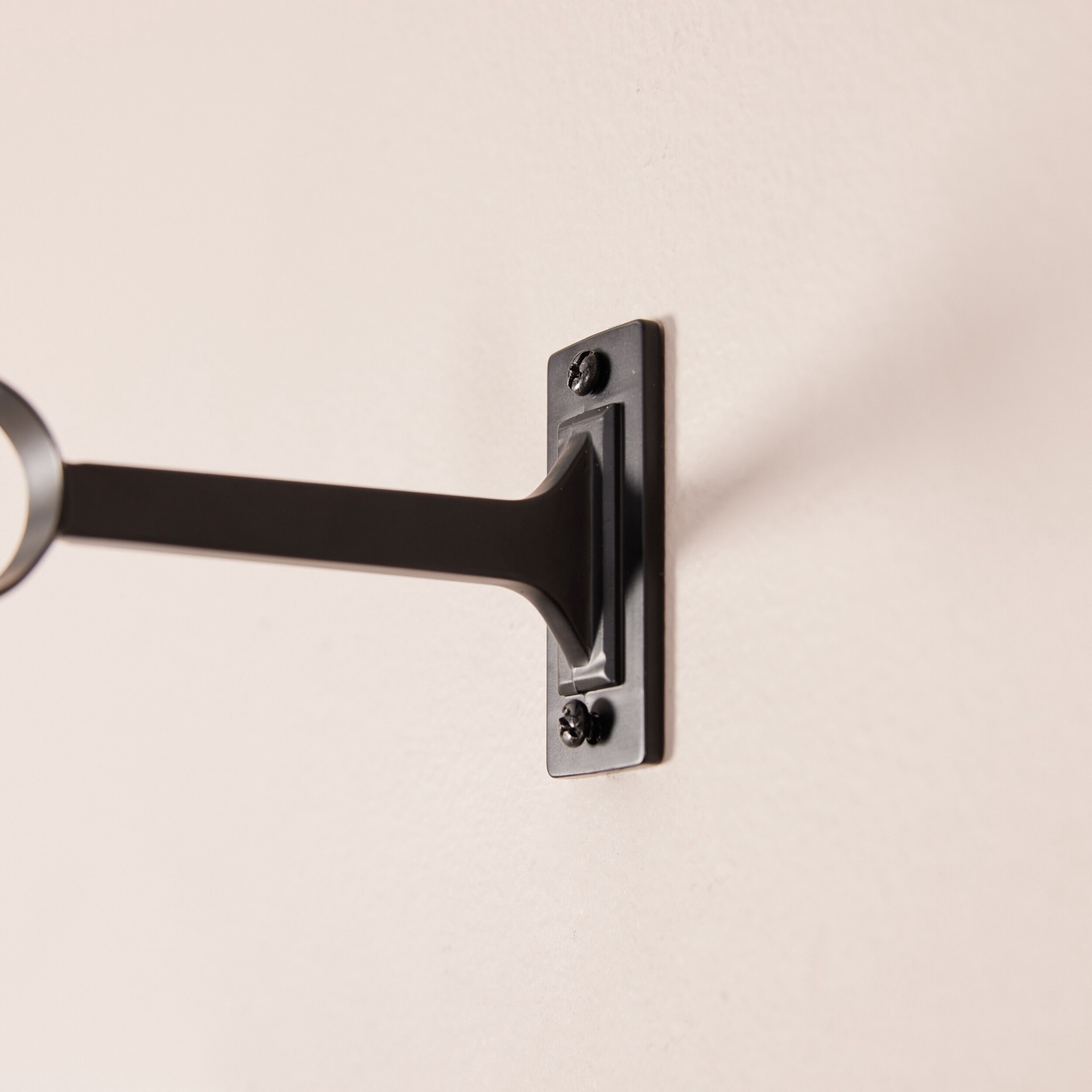 slide 3 of 6, Origin 21 2 -Pack Matte Black Zinc Single curtain rod bracket, 1 ct