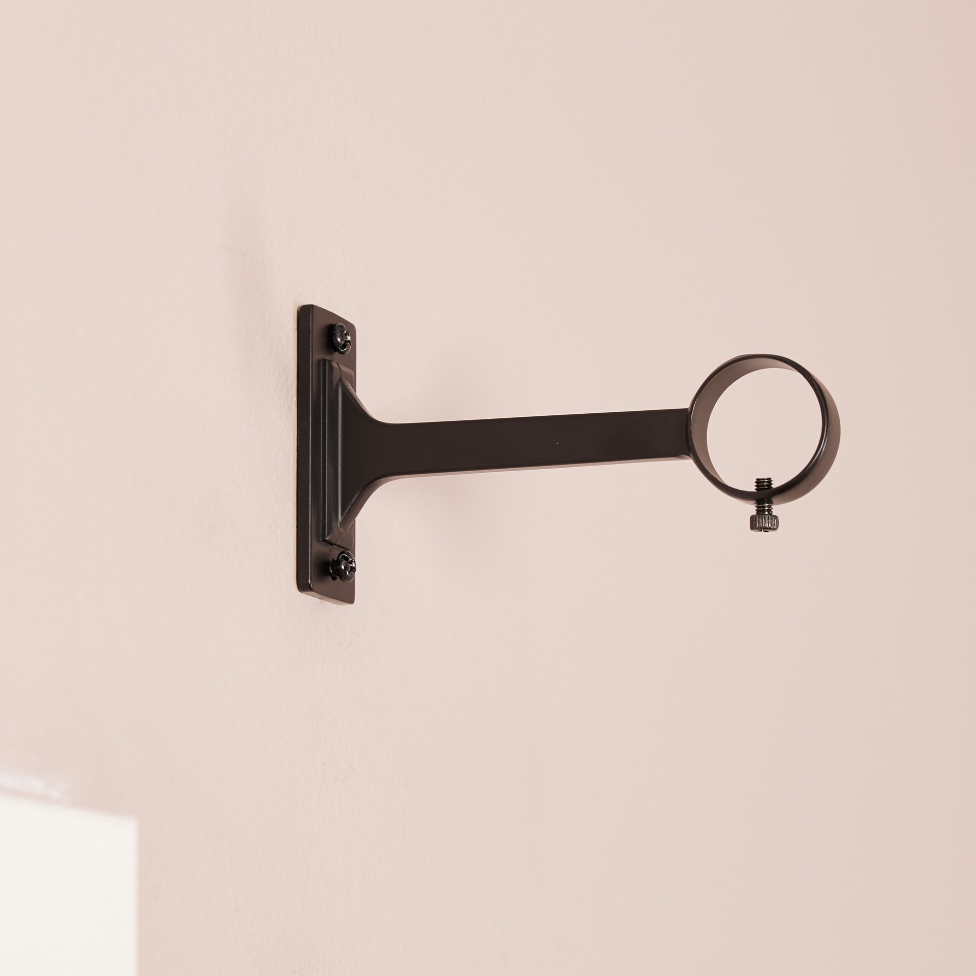 slide 5 of 6, Origin 21 2 -Pack Matte Black Zinc Single curtain rod bracket, 1 ct