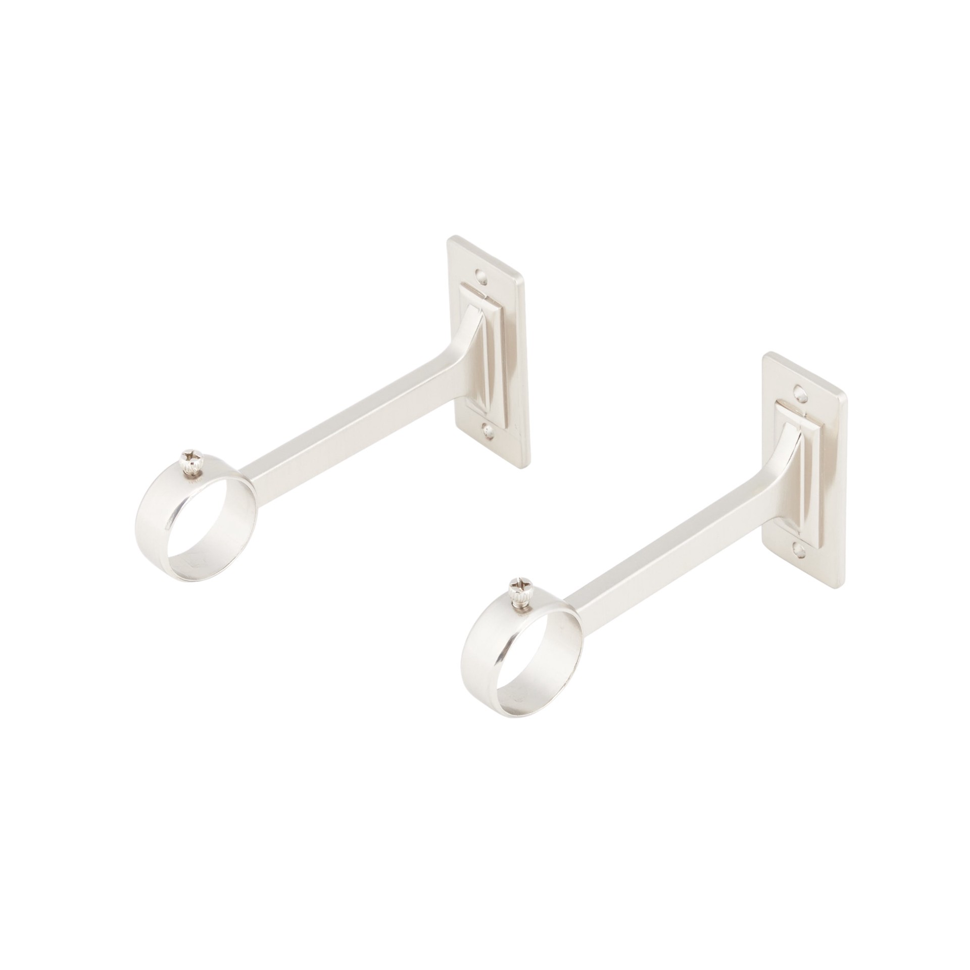 slide 6 of 6, Origin 21 2 -Pack Brushed Nickel Zinc Single curtain rod bracket, 1 ct