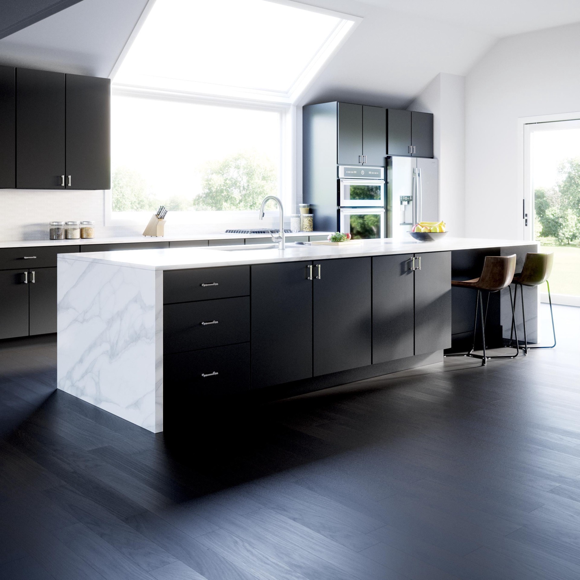 slide 6 of 6, allen + roth Magnus 3-in , 76mm Center to Center Satin Nickel Cylindrical Bar Drawer Pull, 1 ct