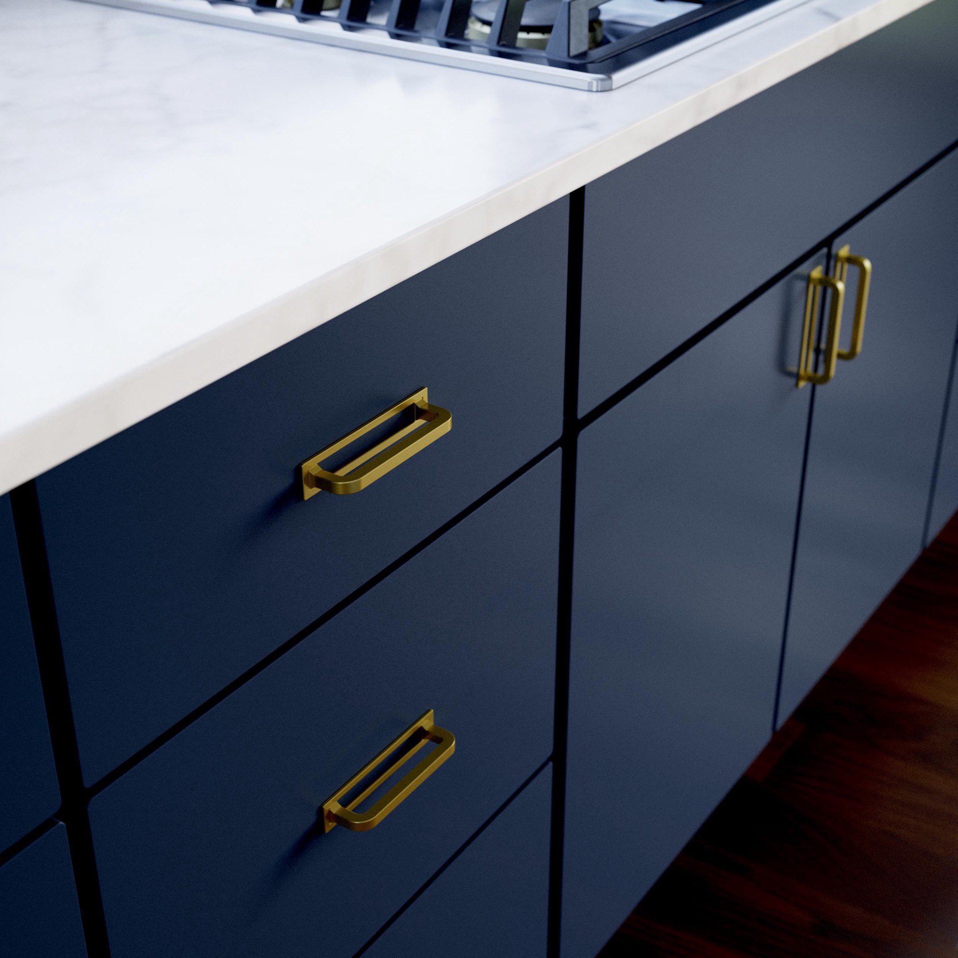 slide 2 of 6, Origin 21 Cora Reveal 3-3/4-in , 96mm Center to Center Brushed Gold Arch Handle Drawer Pull, 1 ct