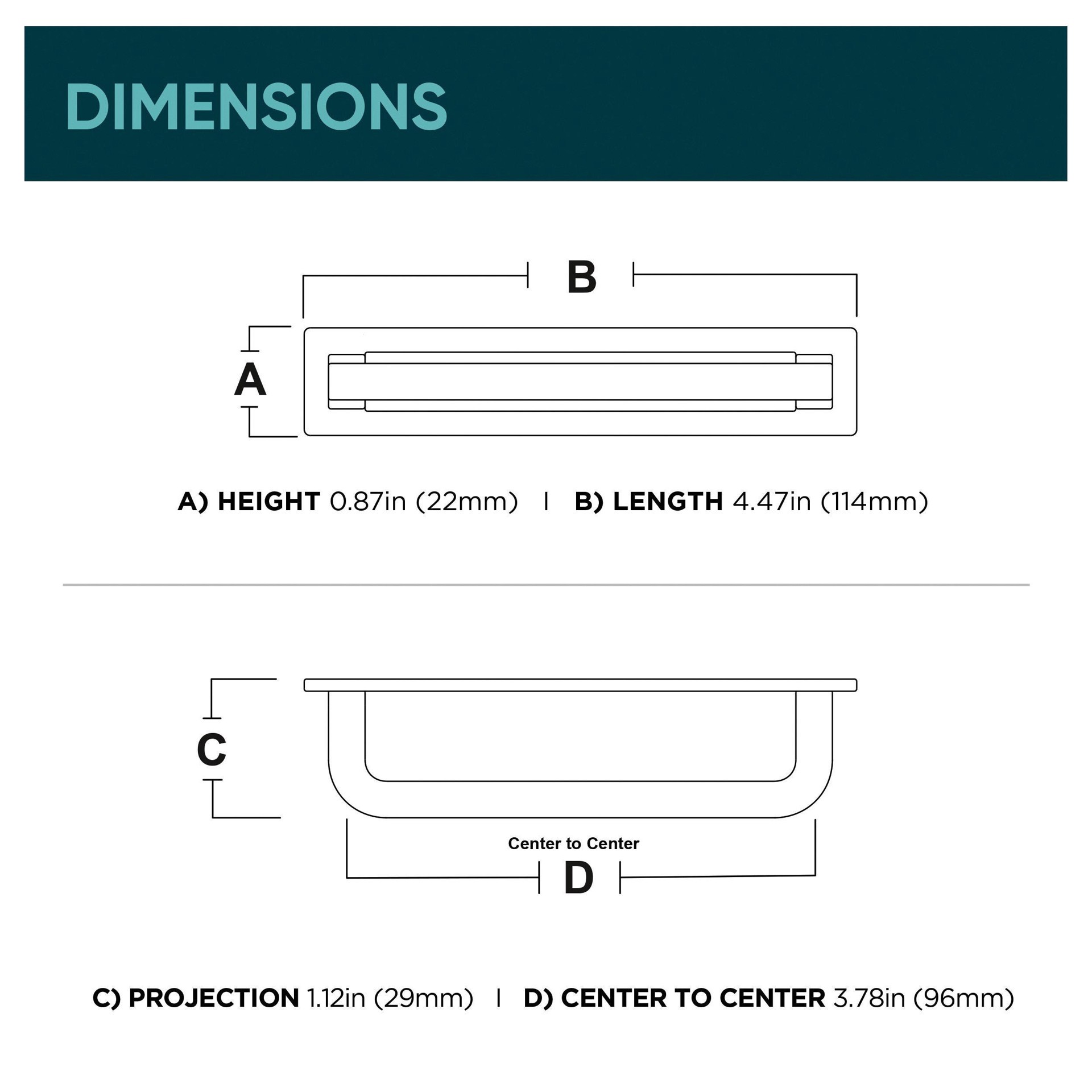 slide 5 of 6, Origin 21 Cora Reveal 3-3/4-in , 96mm Center to Center Brushed Gold Arch Handle Drawer Pull, 1 ct