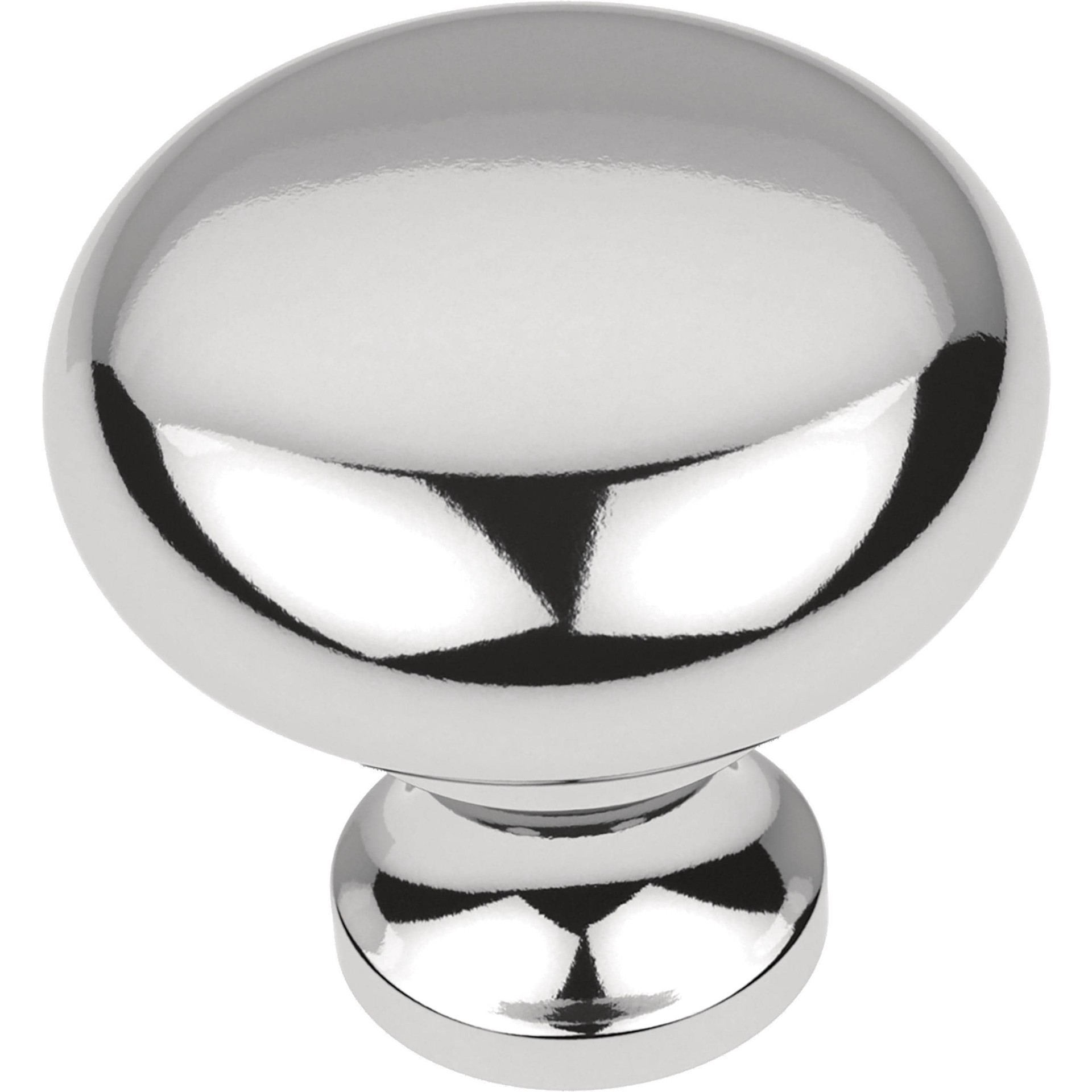 slide 1 of 6, allen + roth Isolda 1-3/16-in Polished Chrome Round Classic Cabinet Knob, 1 ct