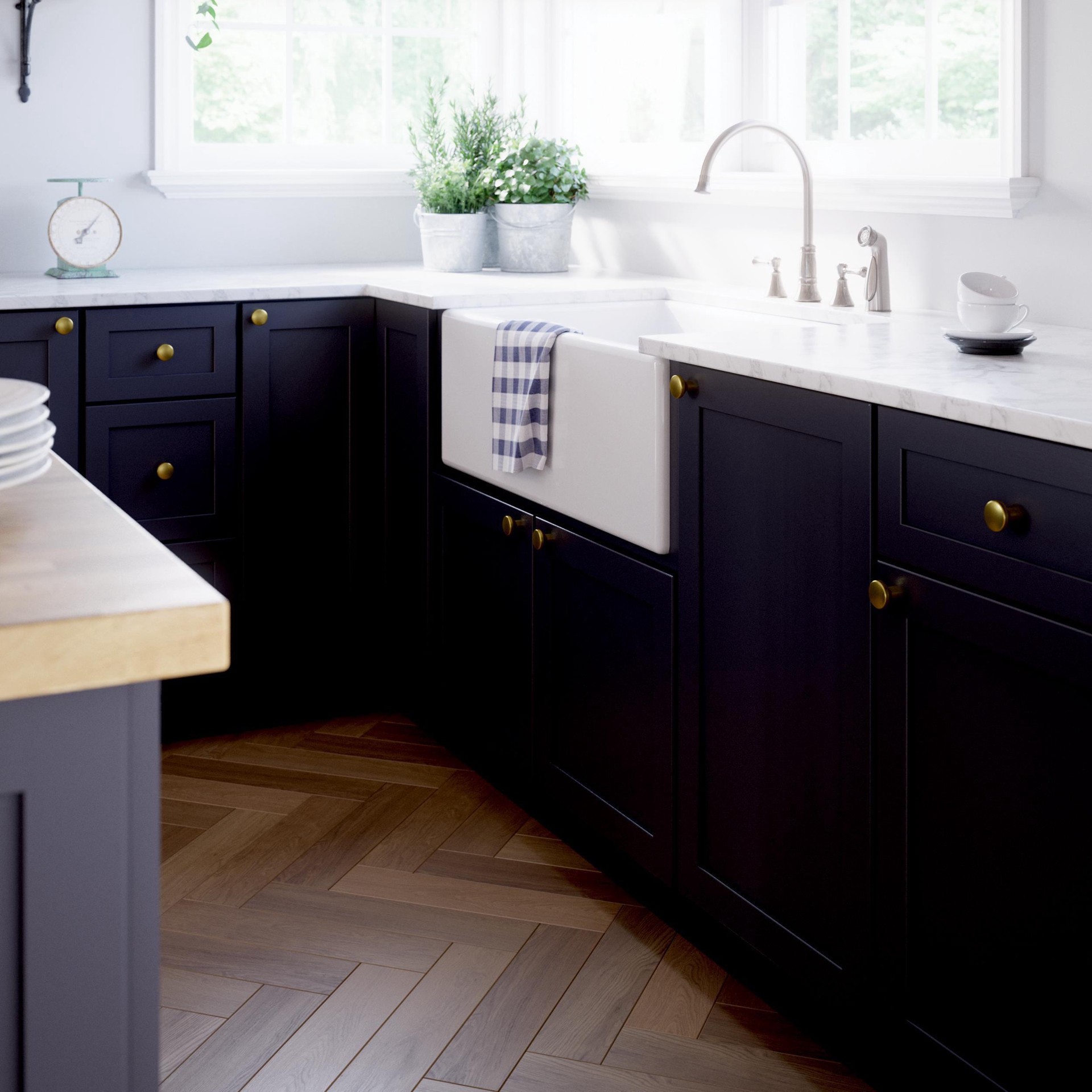 slide 4 of 6, allen + roth Lis 1-1/4-in Brushed Gold Round Classic Cabinet Knob, 1 ct