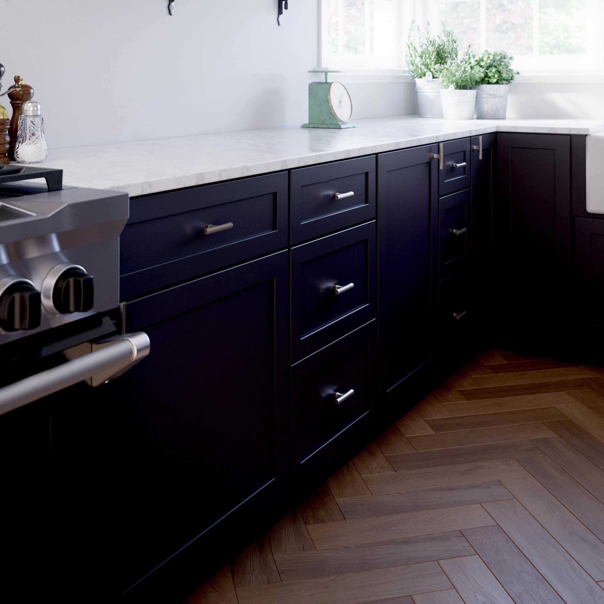 slide 6 of 6, Origin 21 Karena Satin Nickel Bar Classic Cabinet Knob, 1 ct