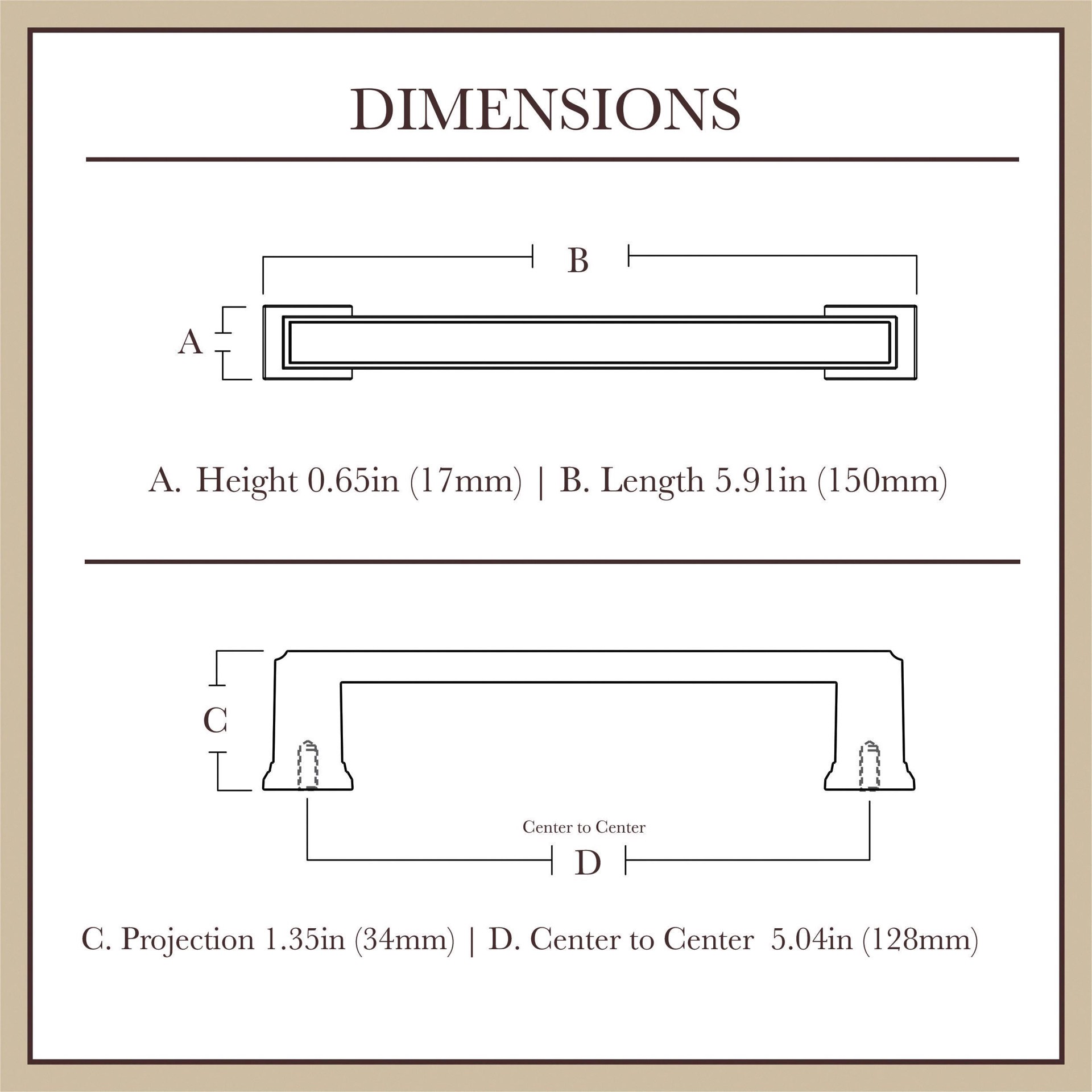 slide 5 of 6, allen + roth Beaumont 5-1/16-in , 128mm Center to Center Matte Black Rectangular Handle Drawer Pull, 1 ct