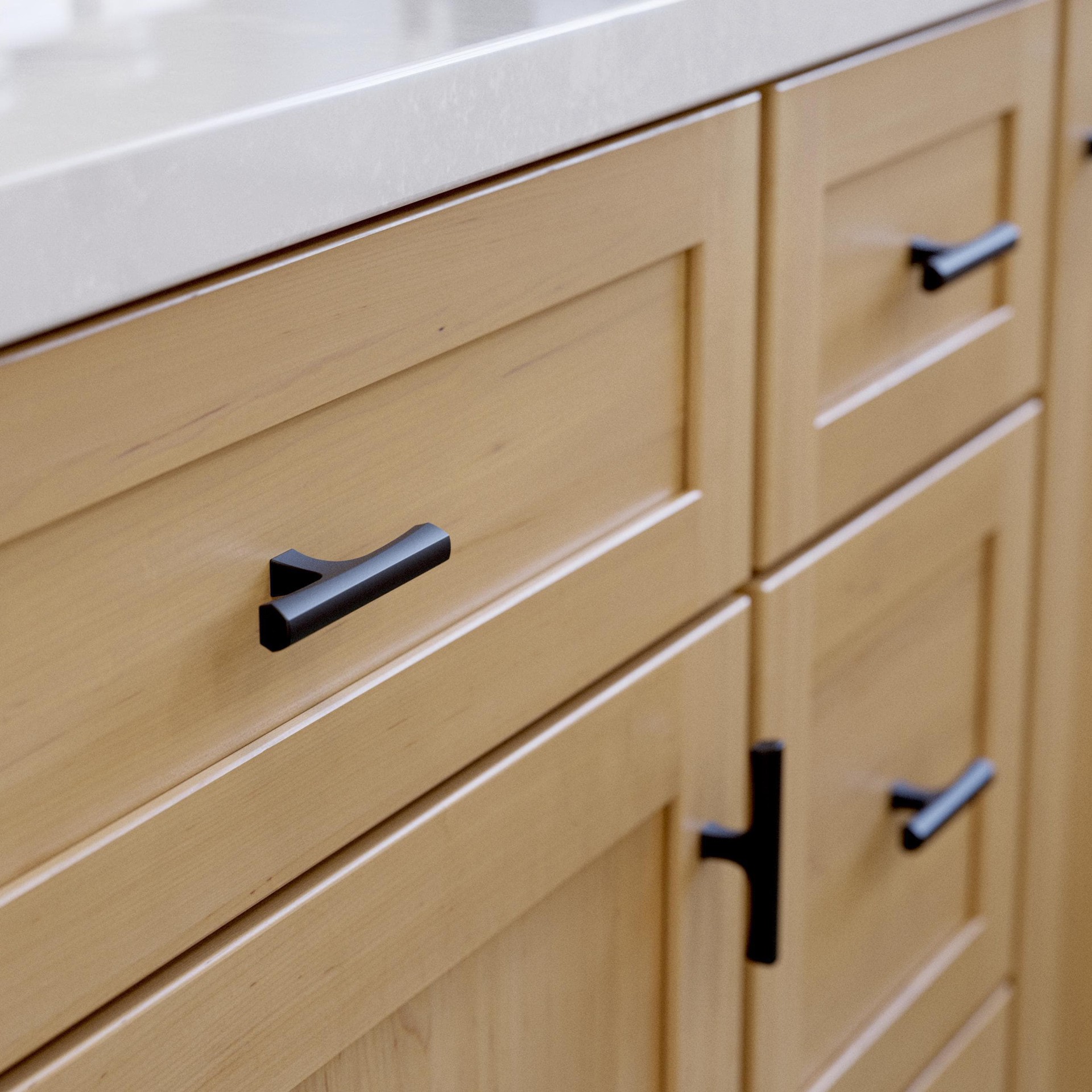 slide 2 of 6, Origin 21 Karena Matte Black Bar Classic Cabinet Knob, 1 ct